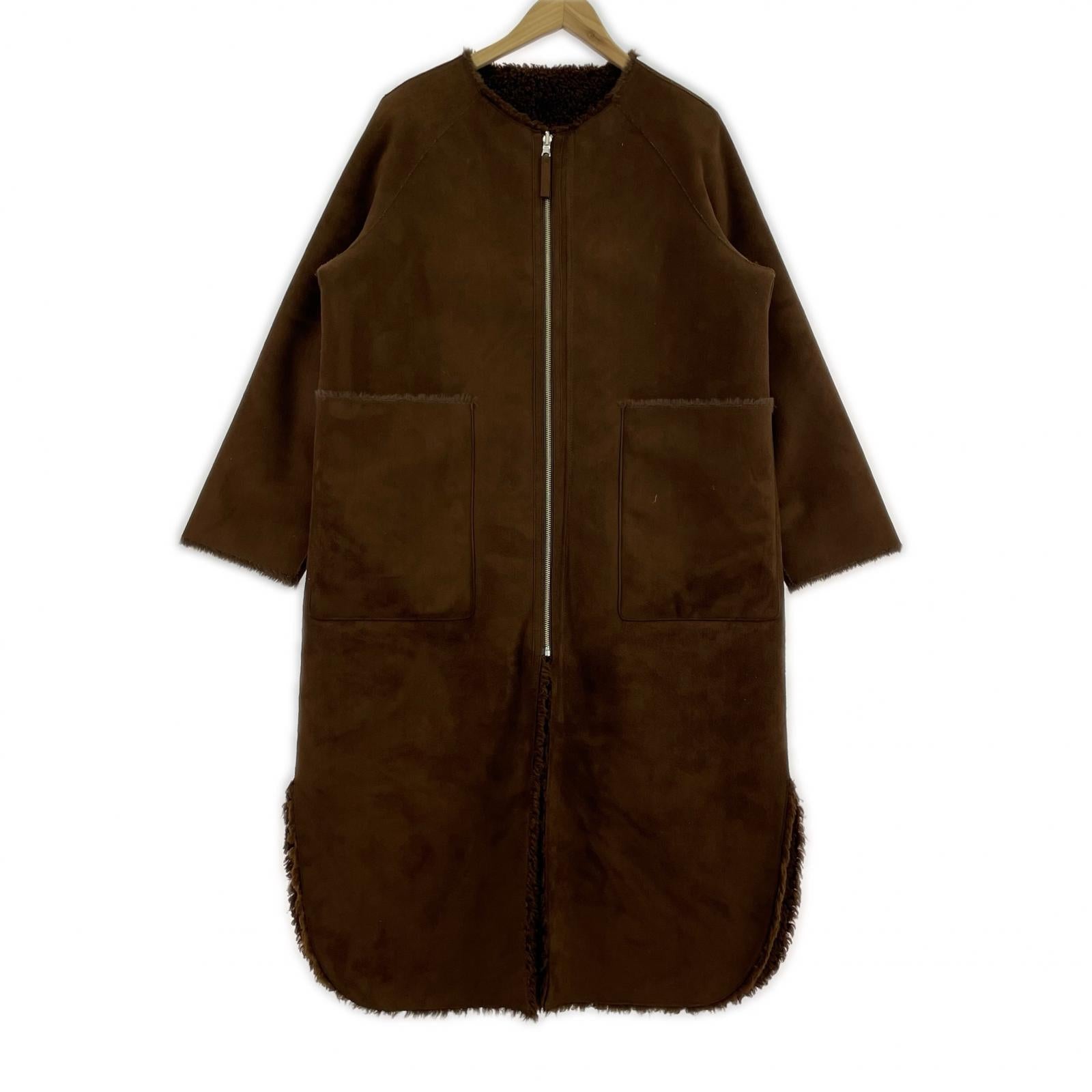 ジャケット EVERSIBLE TWIN BOA COAT リバーシブルボアBRN
