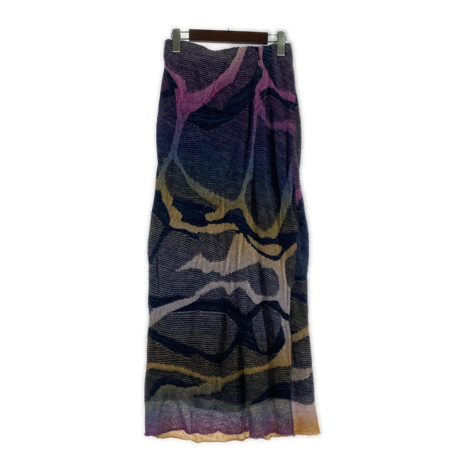 ロングスカート UND GRUNGE KNIT SKIRT パープル M パープル