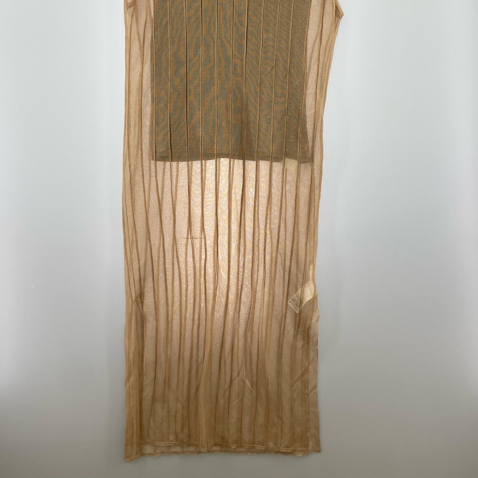 ワンピース MEDI SHEER LAYERED DEFORMATION インナー付 ブラウン