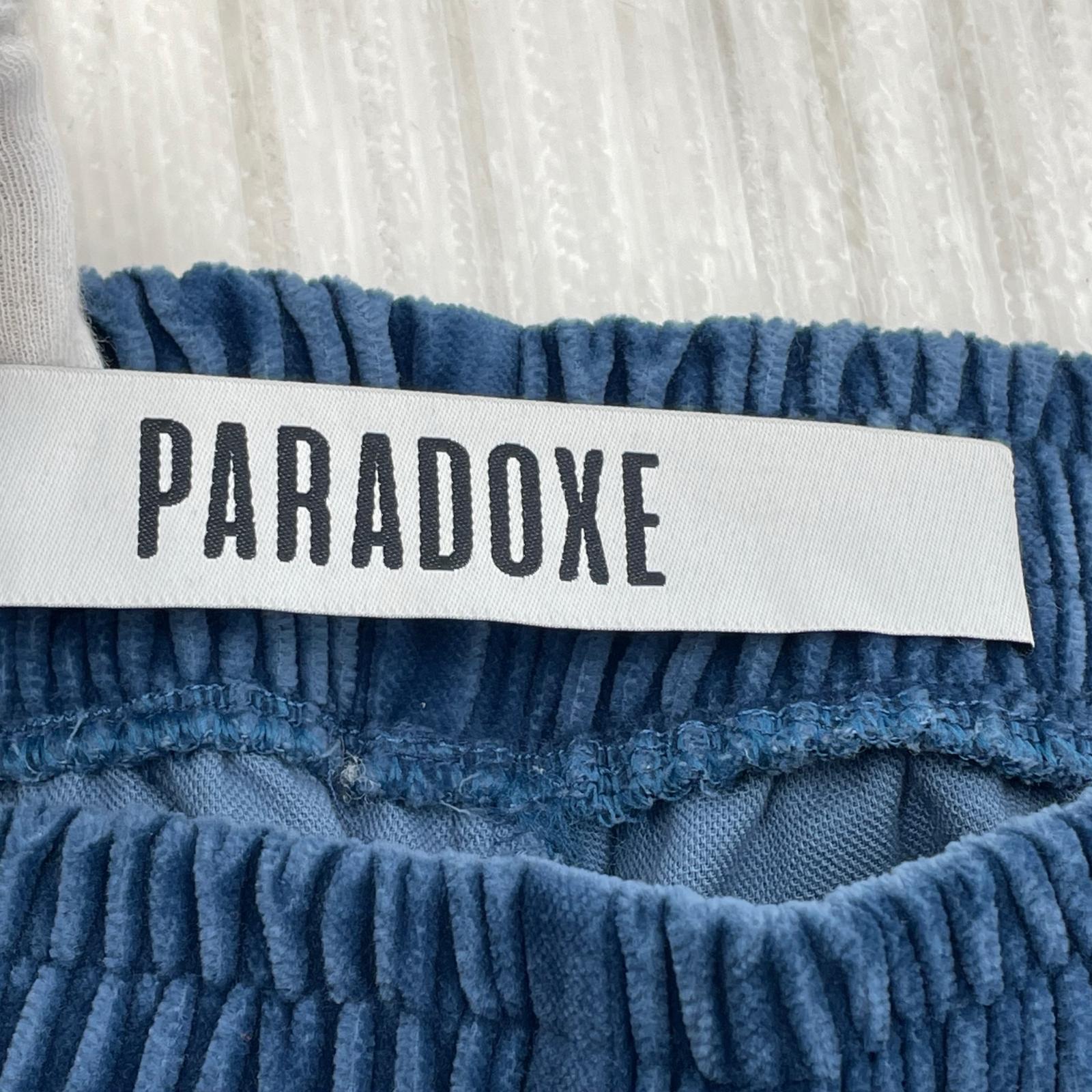 パンツ PARADOXE ベロアトラックパンツ S S ブルー