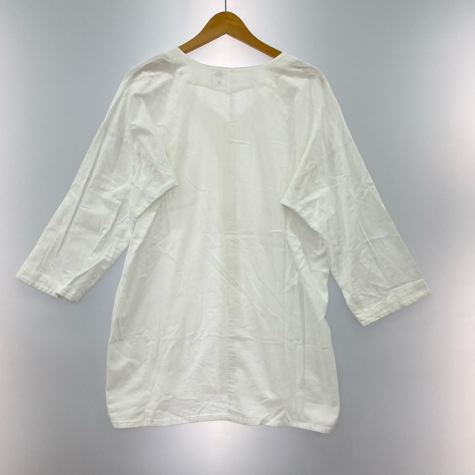 長袖Tシャツ wax 鯉口シャツ 白 ホワイト