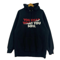パーカー SAPeur×NINE RULAZ LINE バックプリント パーカー ブラック