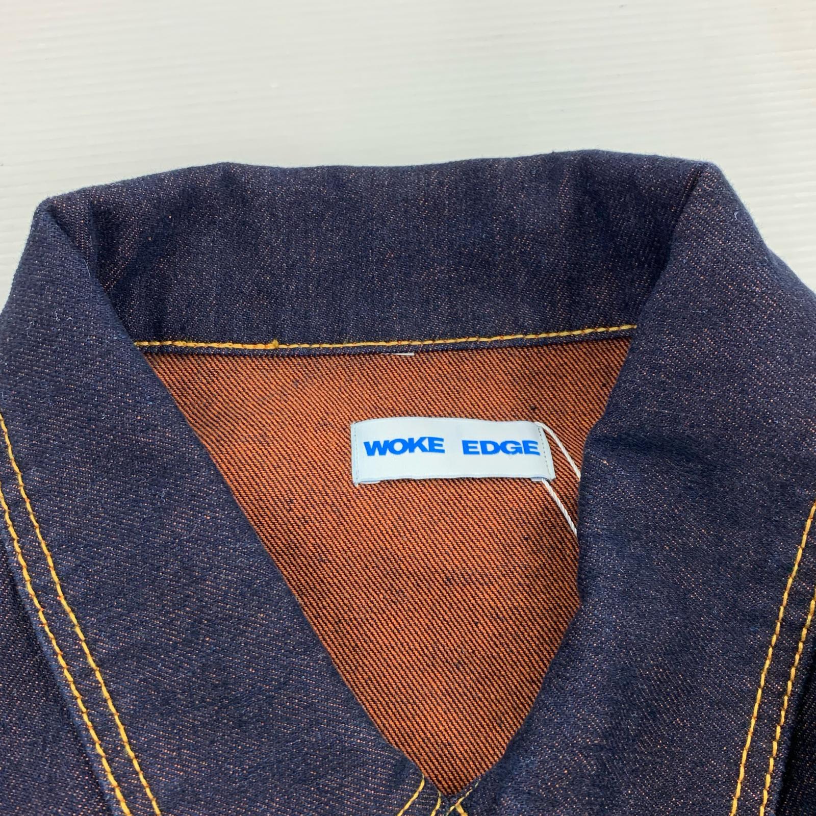 デニムジャケット WOKE EDGE Candy Weave Denim Jacket (XL) ネイビー