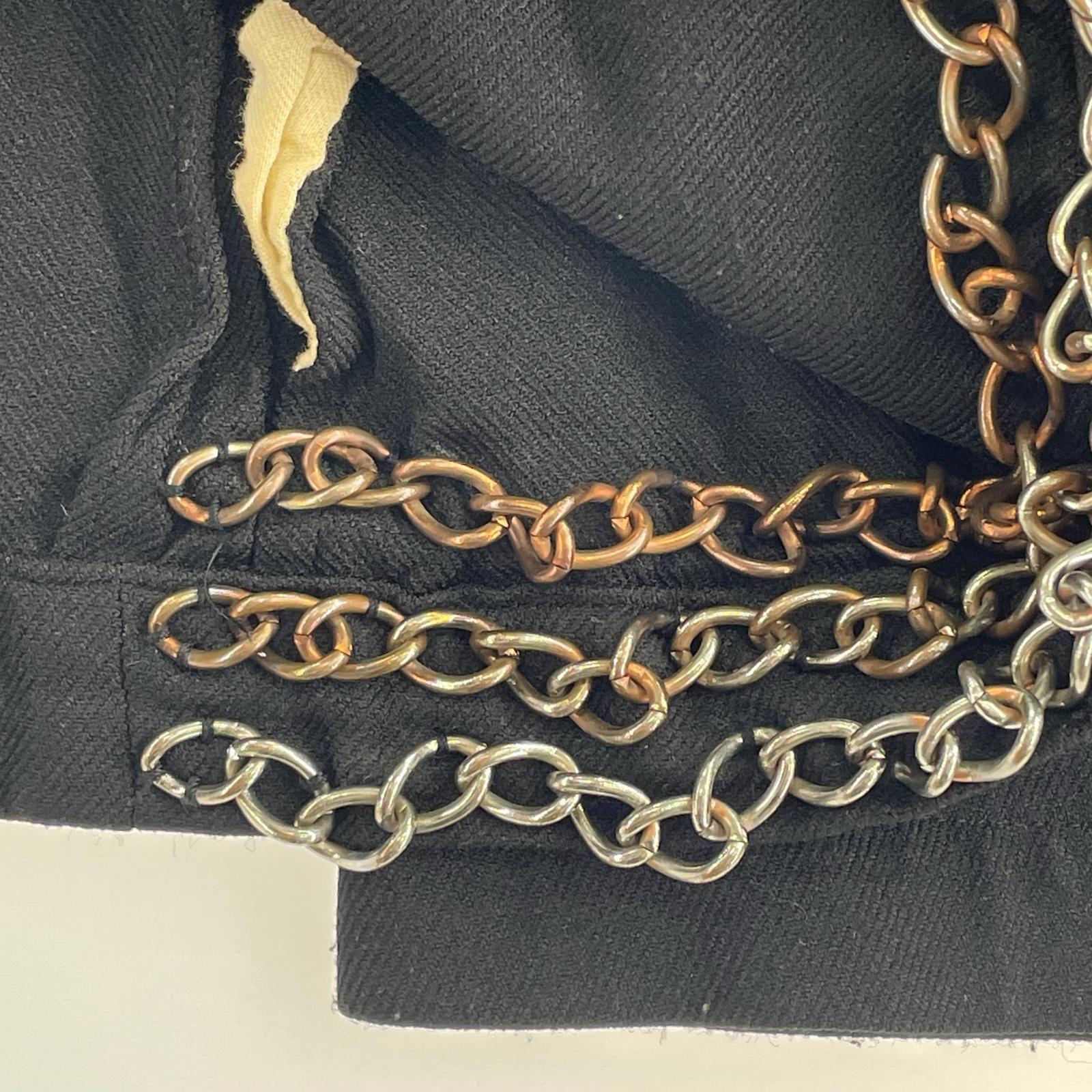 ジャケット COMME des GARCONS HOMME PLUS EVER GREEN 07ss チェーン装飾ジャケット S S ブラック