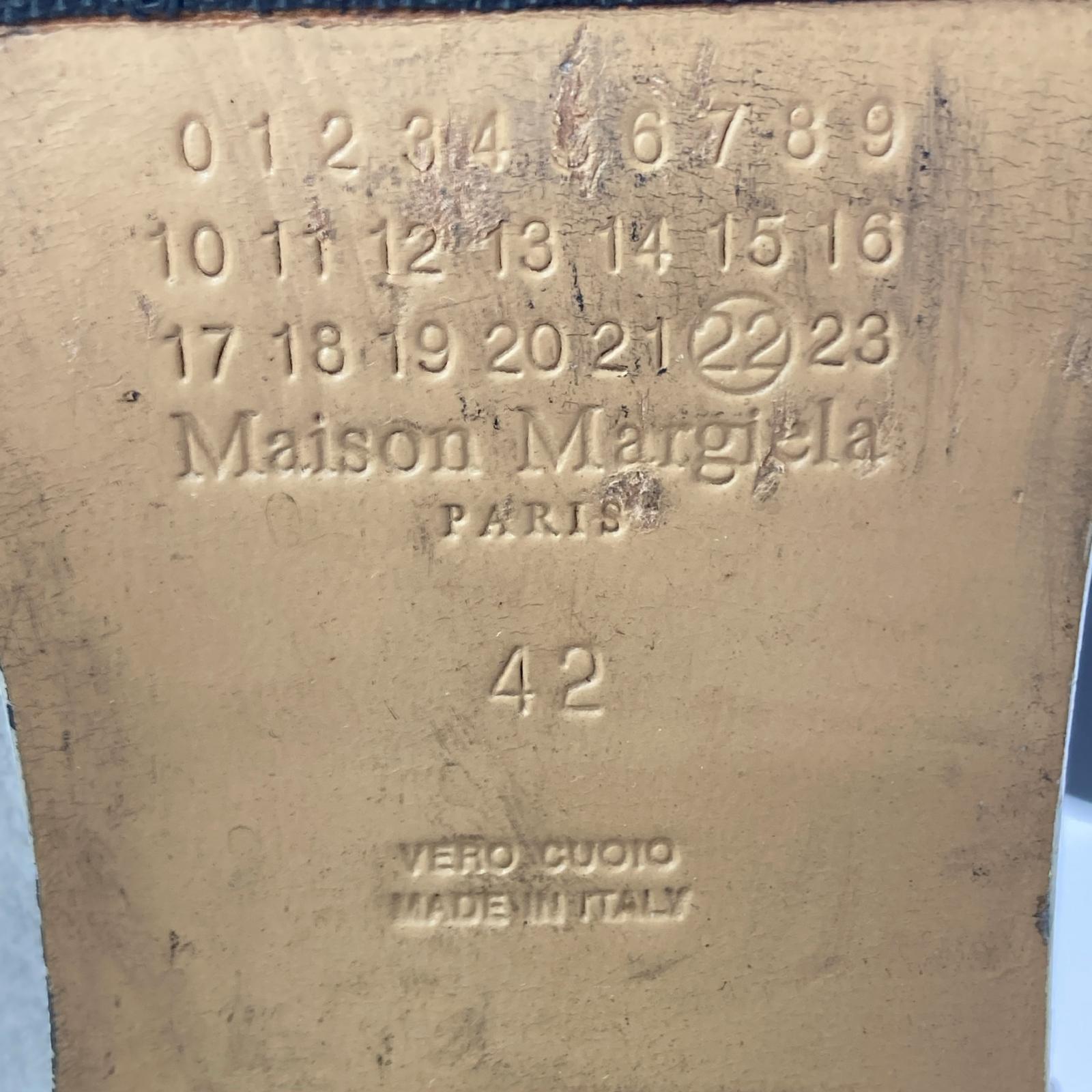 ブーツ MAISON MARGIELA ペンキ加工 足袋ブーツ ホワイト サイズ42 42 ホワイト