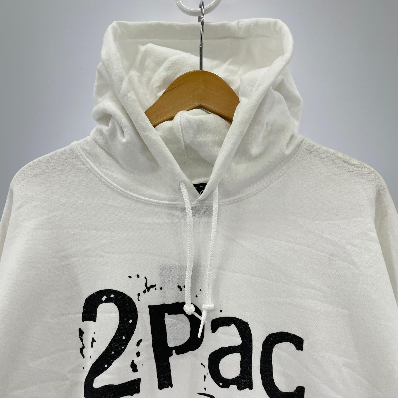 パーカー Tupac Unisex Pullover Hoodie XL WHT ホワイト