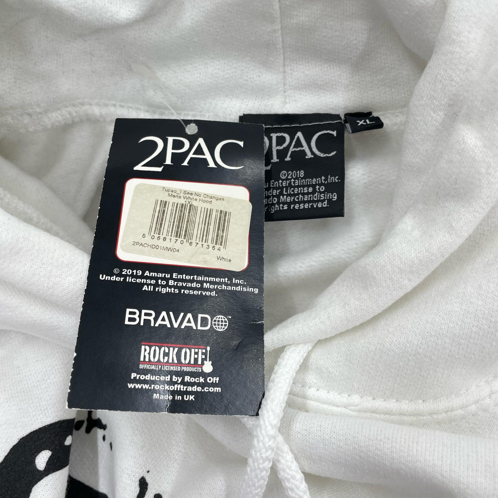 パーカー Tupac Unisex Pullover Hoodie XL WHT ホワイト