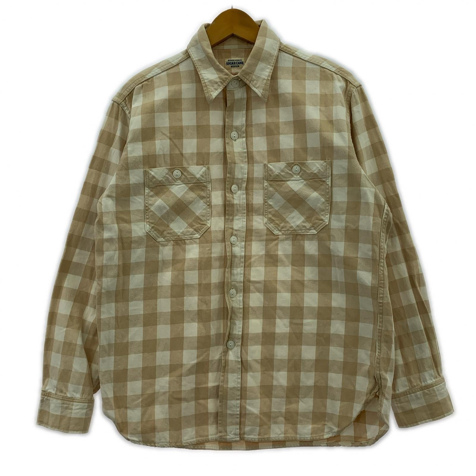 長袖シャツ SUGAR CANE 長袖シャツ M ベージュ