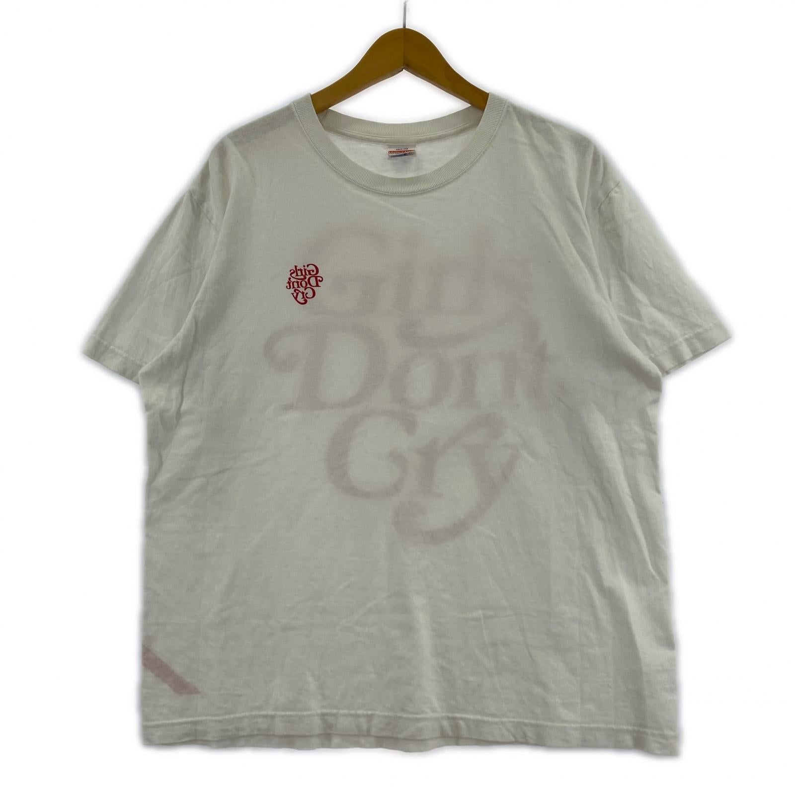 半袖Tシャツ Girls Don't Cry 反転ロゴTシャツ 白 (L) L ホワイト