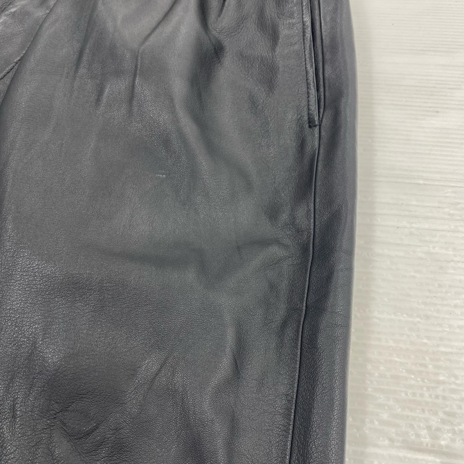 パンツ シープレザー S ブラック
