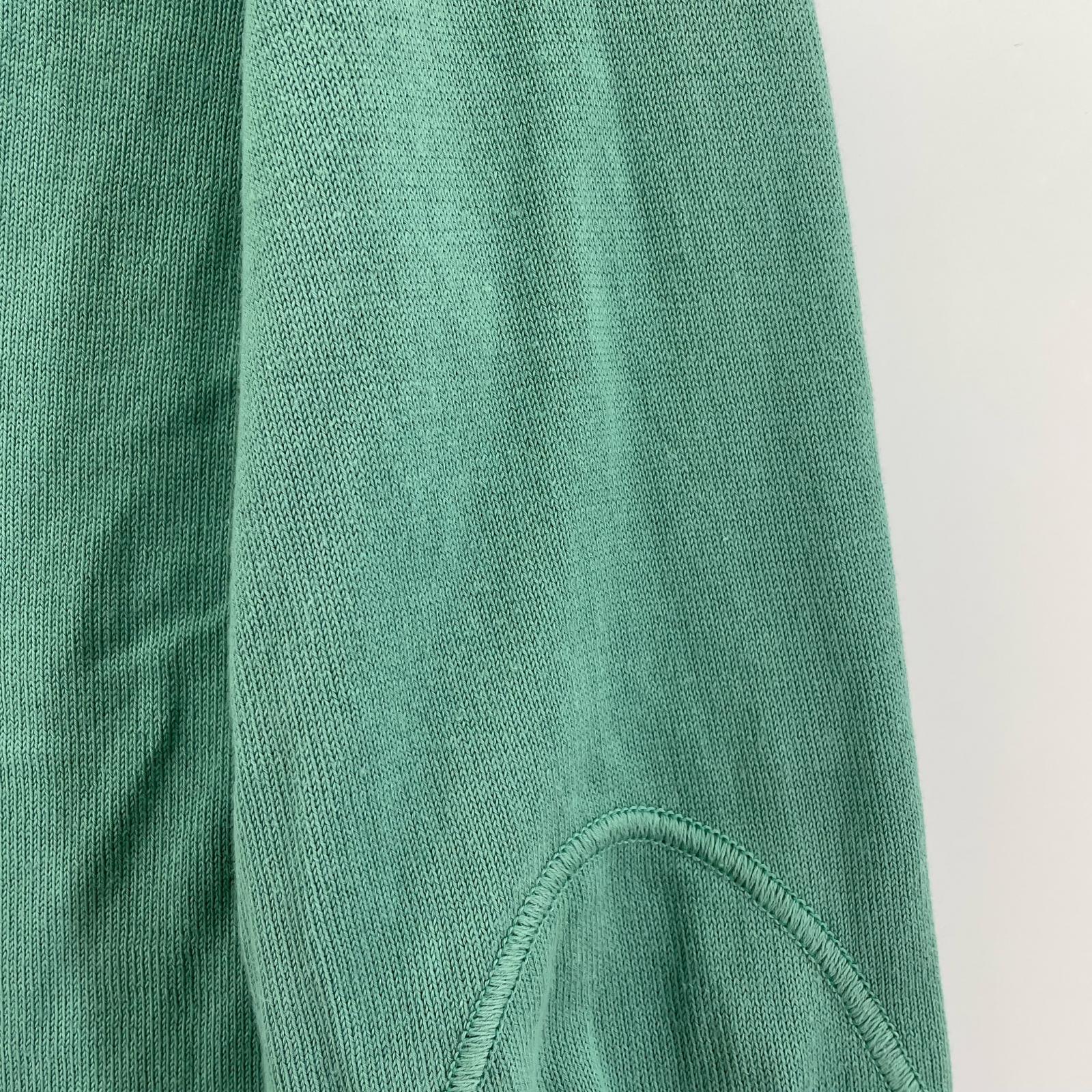 カーディガン Mロゴ 刺繍 コットン 緑 (M) M グリーン