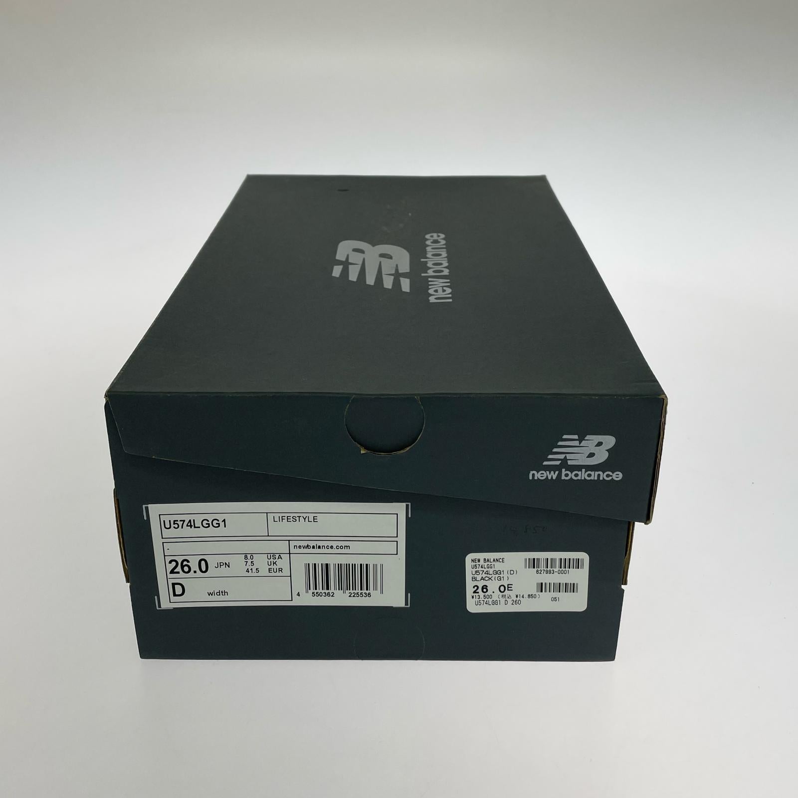 スニーカー U574LGG1 BLACK (26.0) 26cm (US8 UK7 1/2 EU42) ブラック