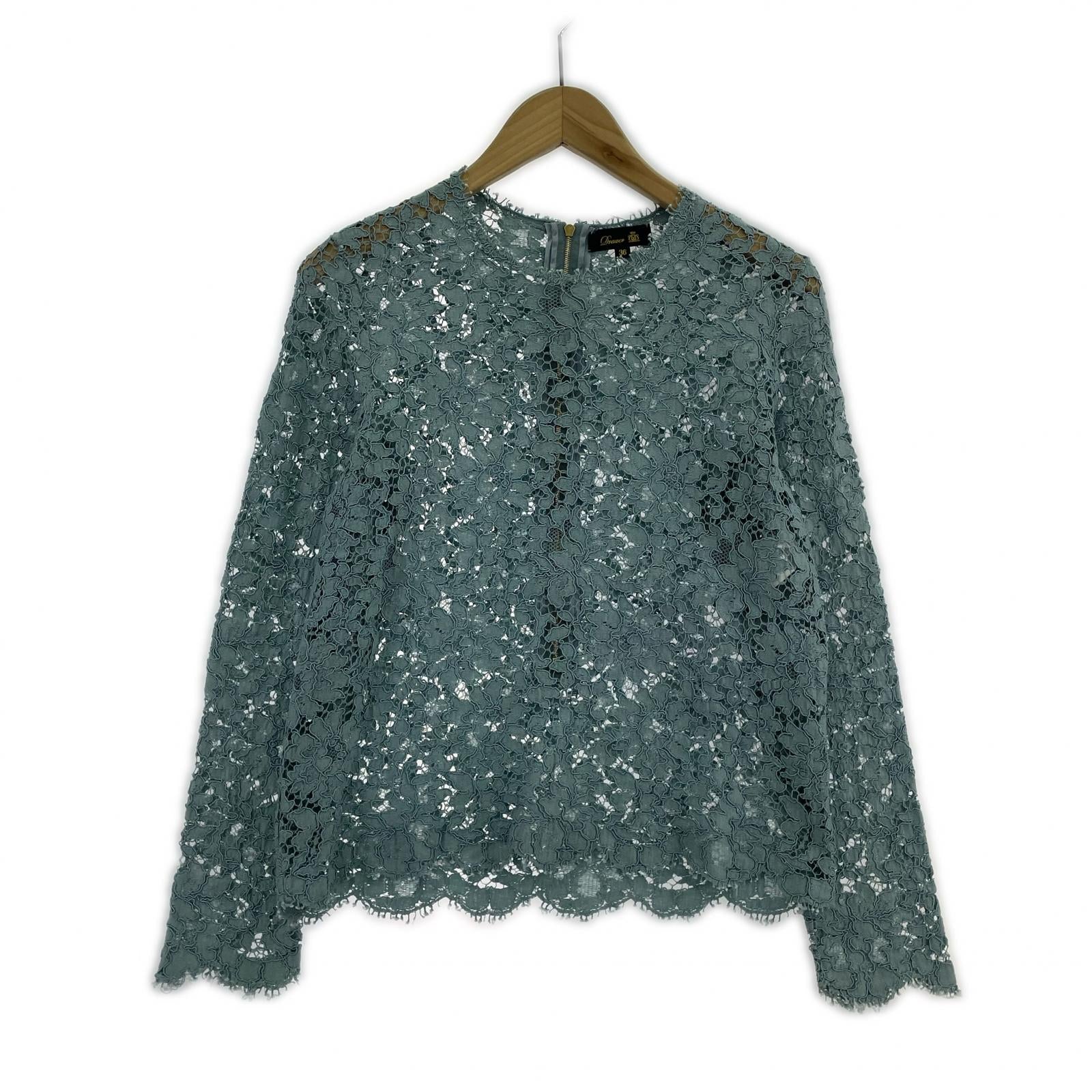 長袖Tシャツ レース (36) 36 ブルー