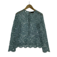 長袖Tシャツ レース (36) 36 ブルー