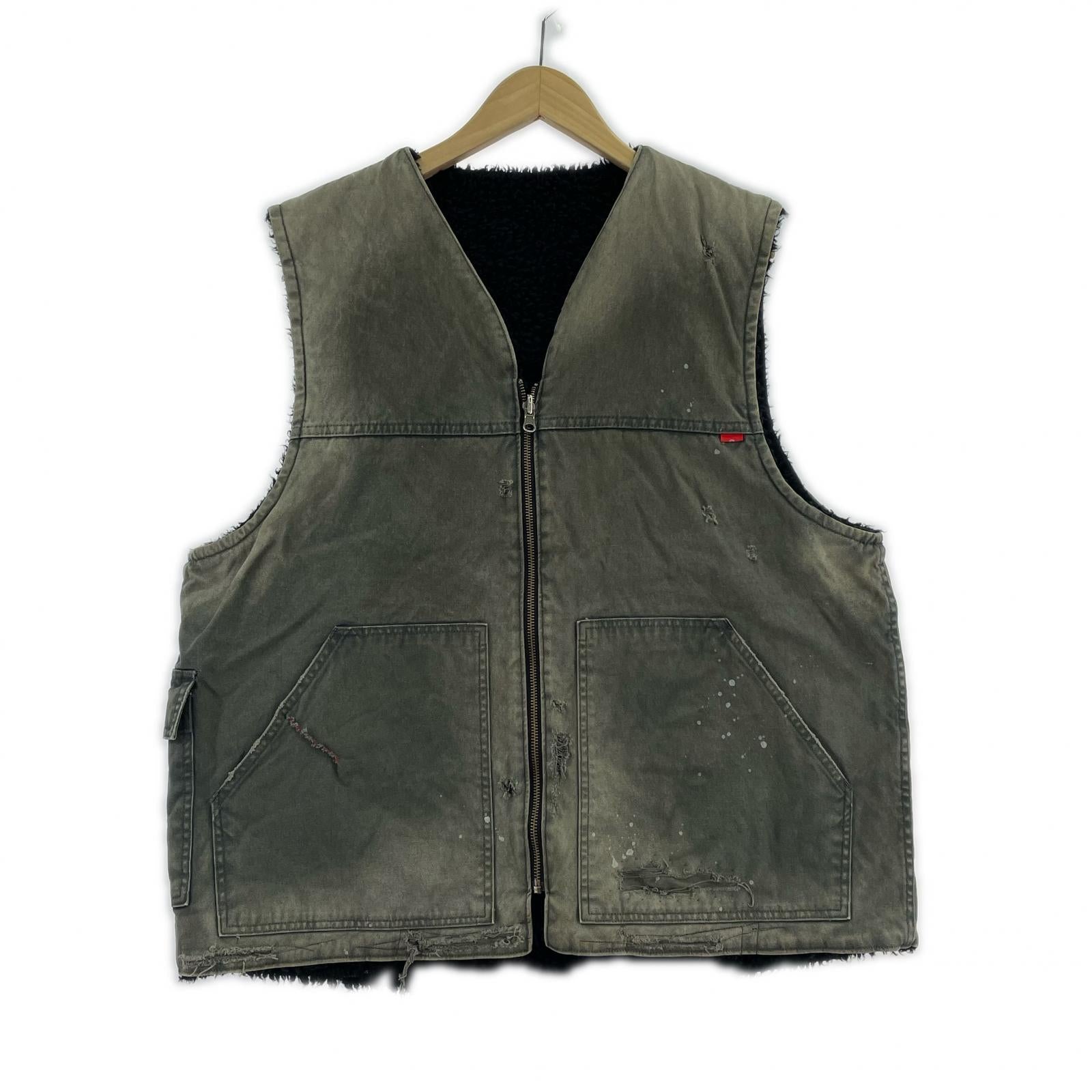 ジャケット Anachronorm REMAKED REVERSIBLE DUCK VEST グレー グレー