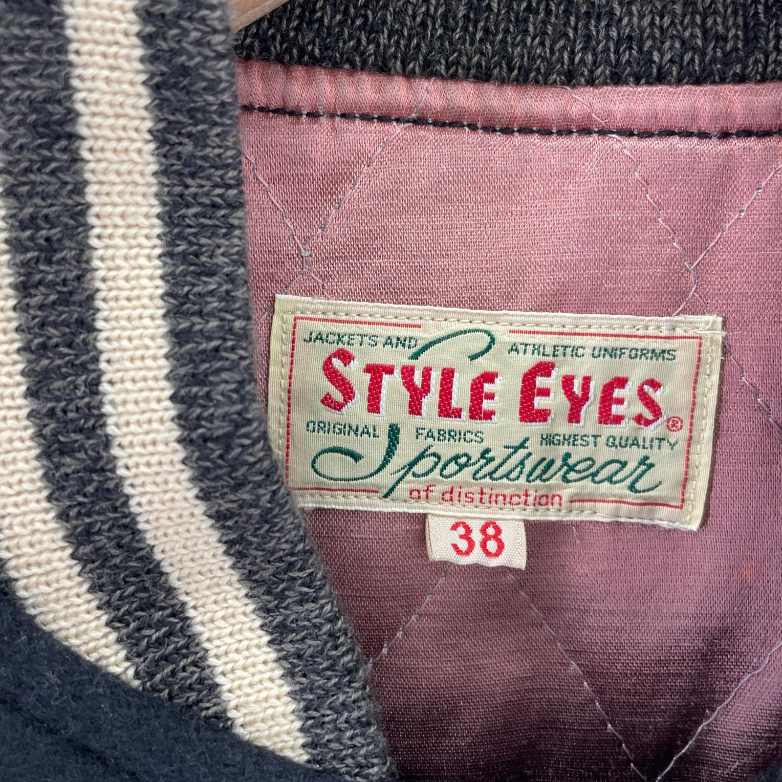 ジャケット STYLE EYES M16430 セミデコ 袖レザー ブラック