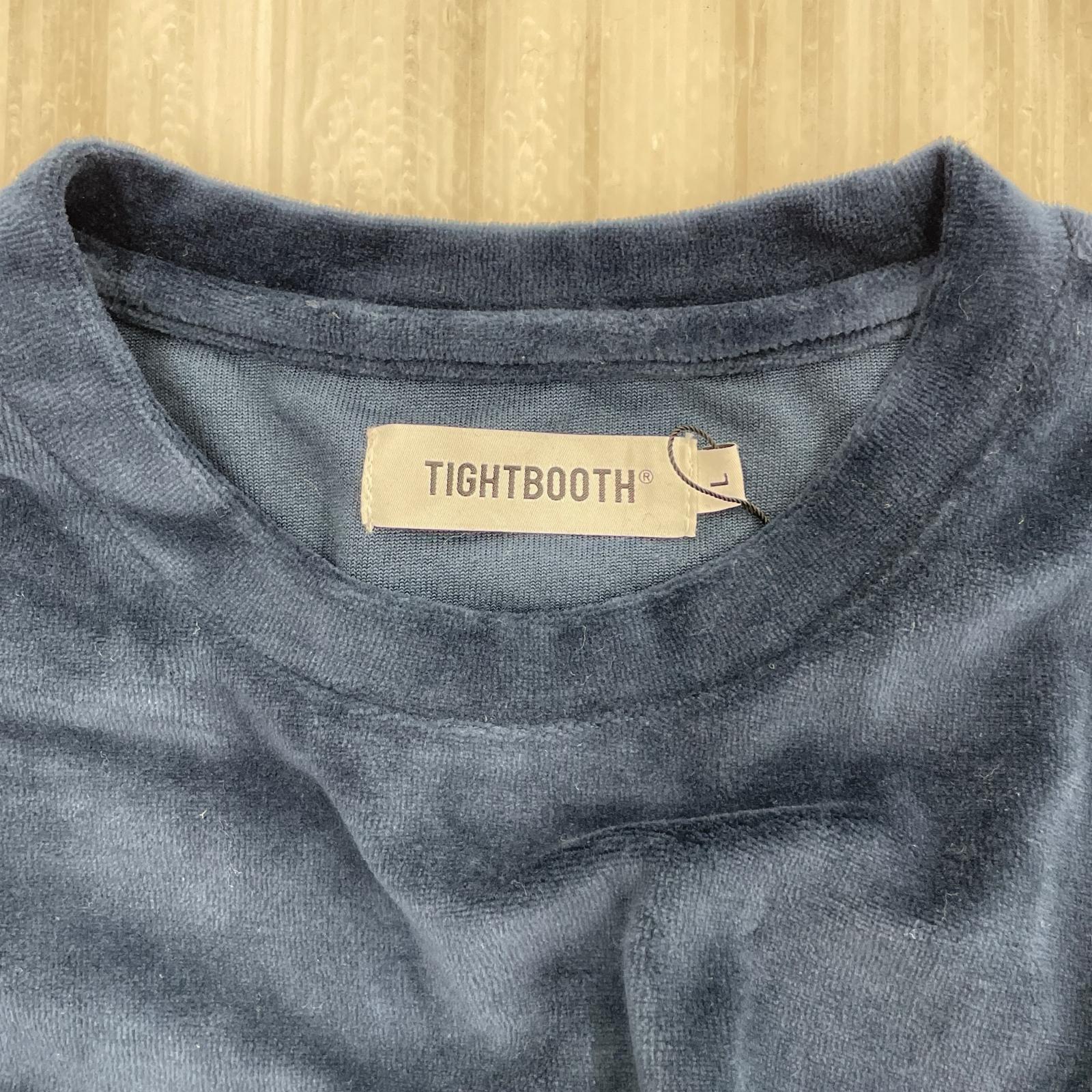 半袖Tシャツ STRAIGHT UP VELOUR T-SHIR ネイビー L