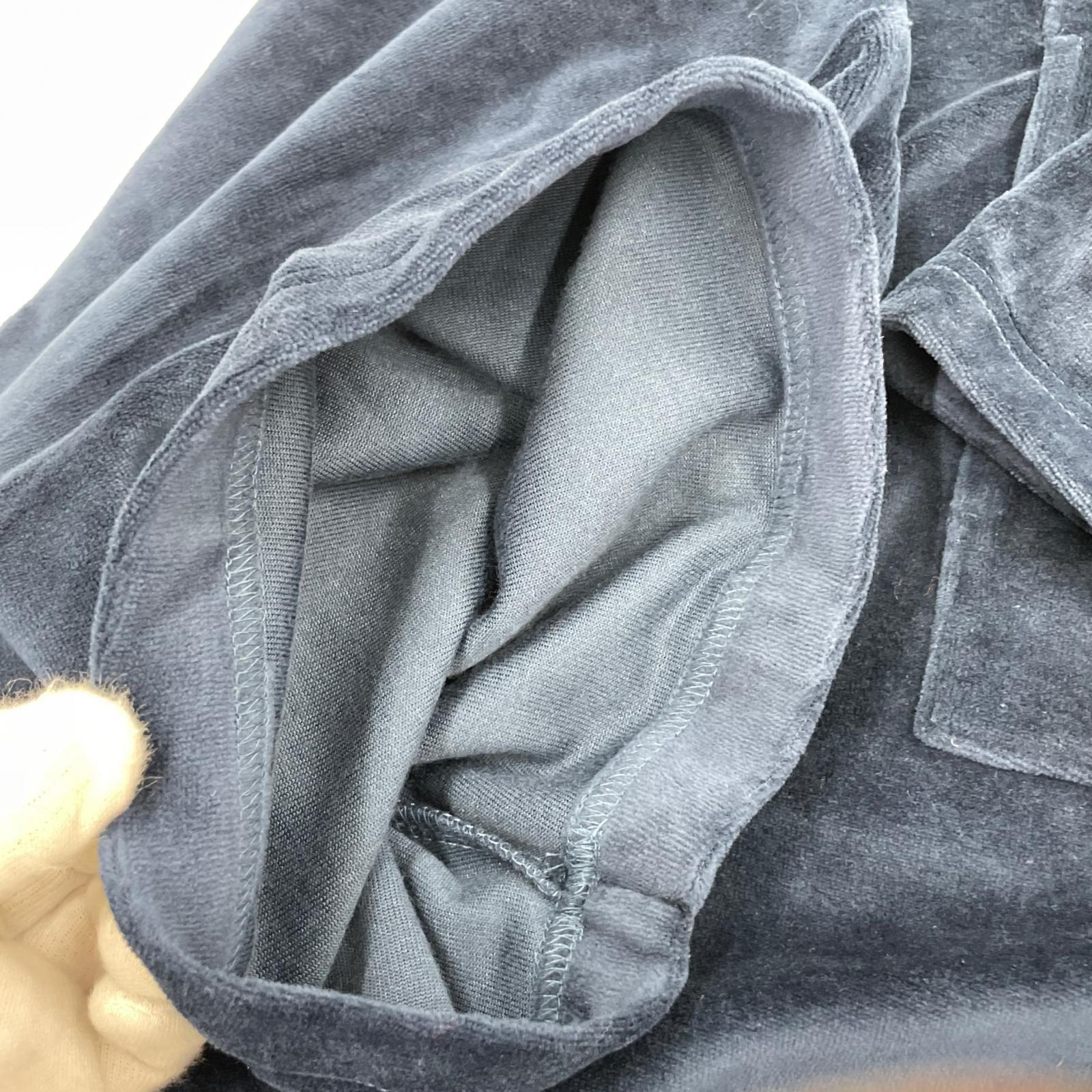 半袖Tシャツ STRAIGHT UP VELOUR T-SHIR ネイビー L
