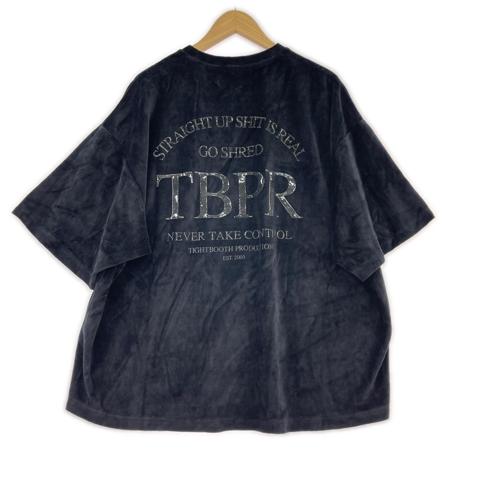 半袖Tシャツ STRAIGHT UP VELOUR T-SHIRT ブラック L ブラック