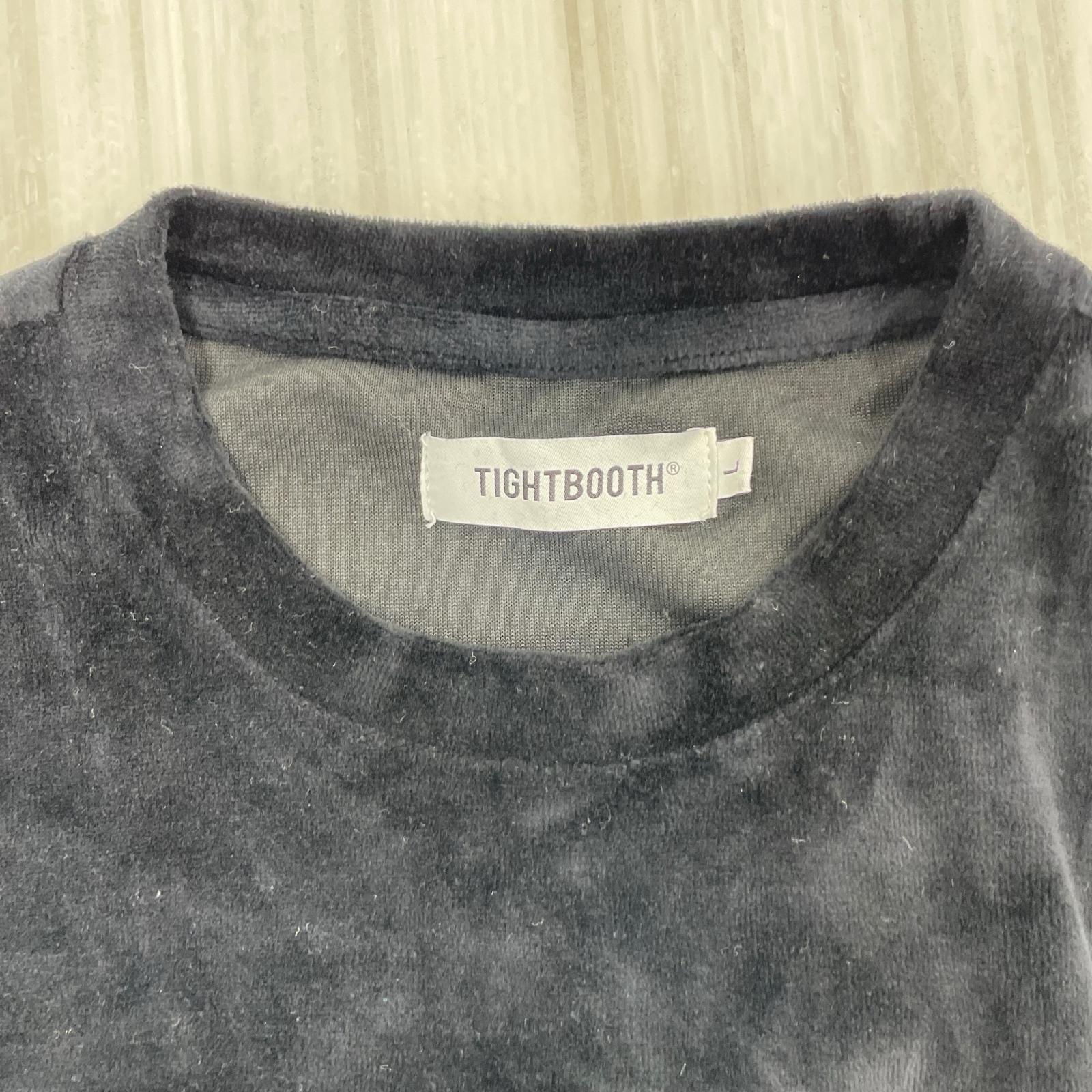 半袖Tシャツ STRAIGHT UP VELOUR T-SHIRT ブラック L ブラック