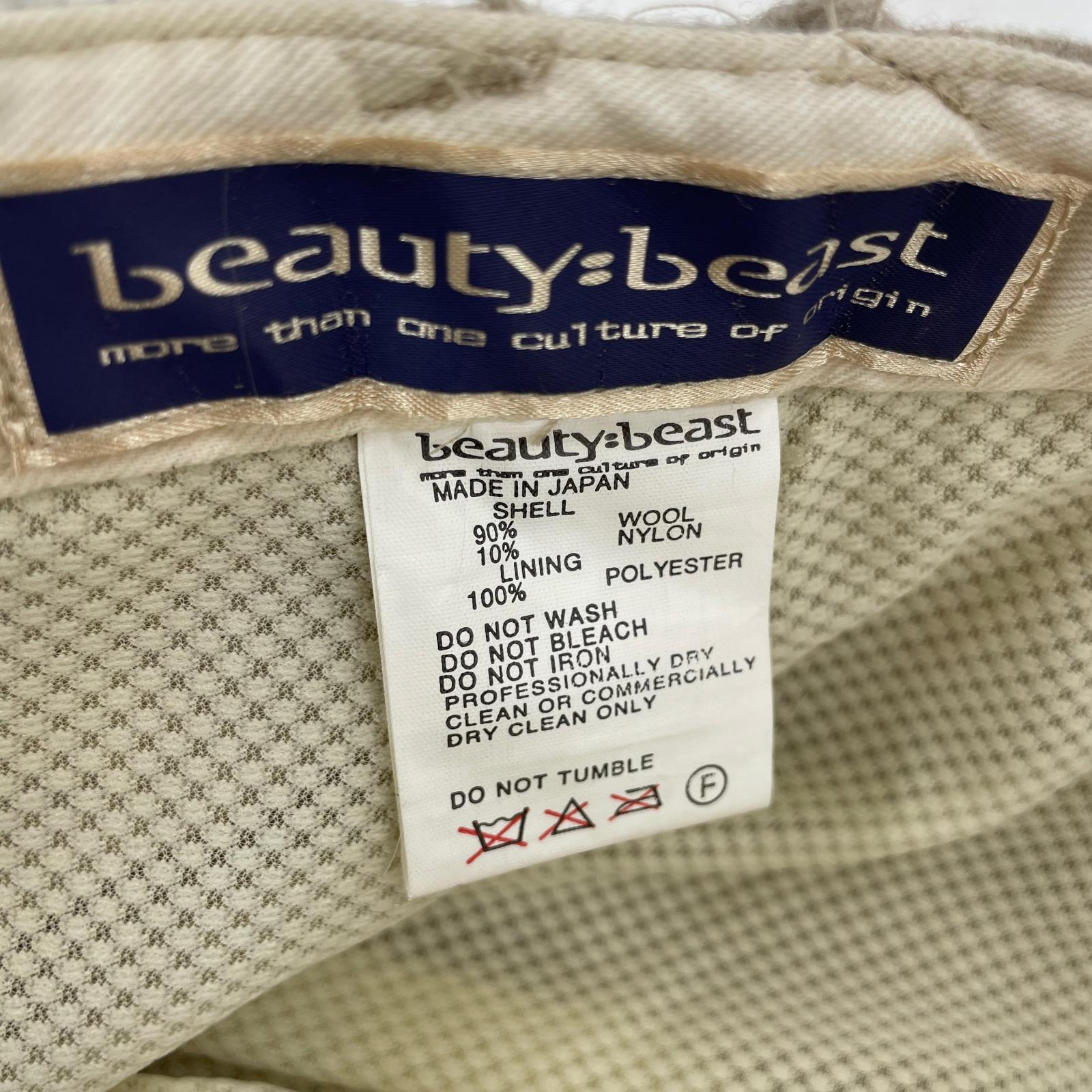 パンツ BEAUTY:BEAST 撥水加工 ウール W30 M ベージュ
