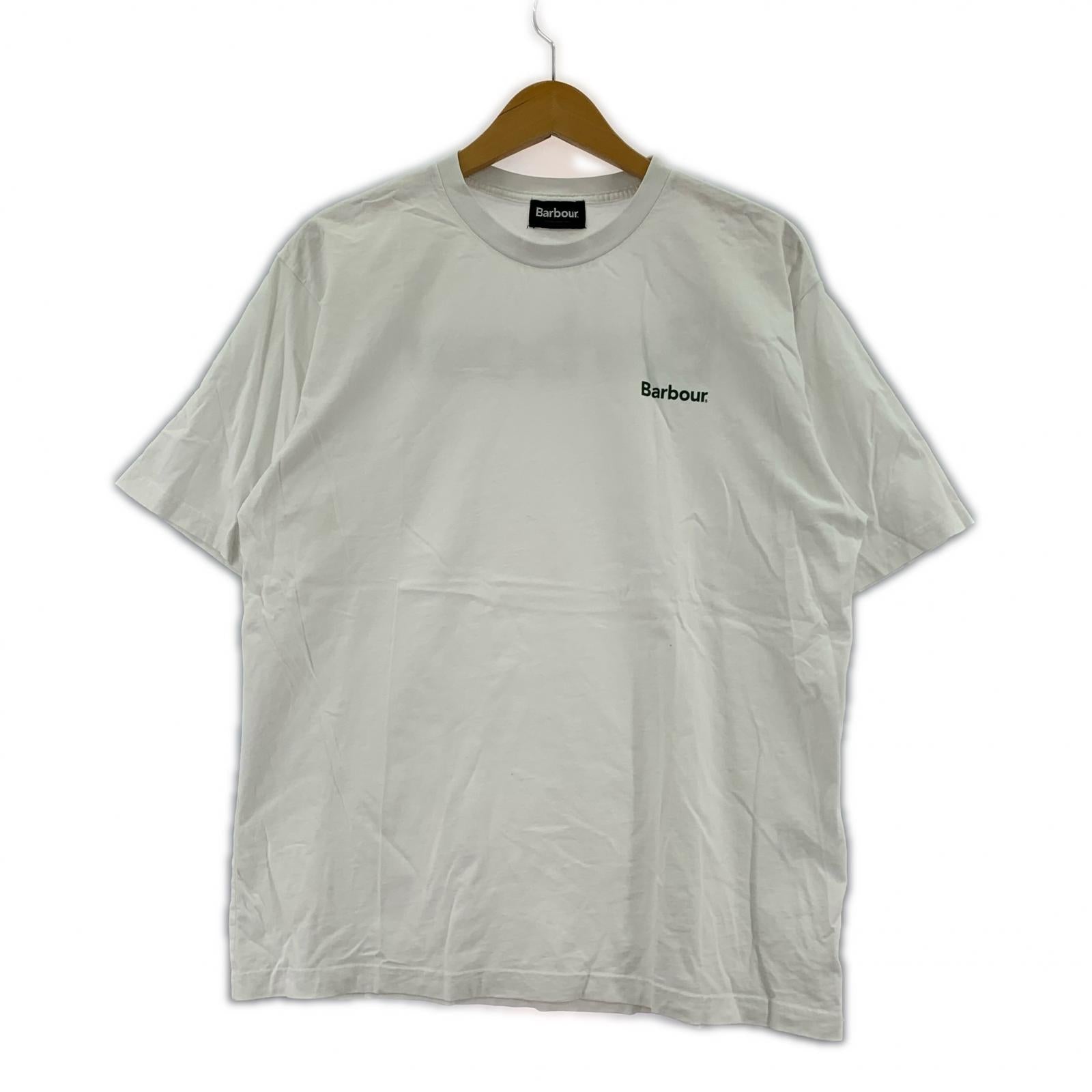 半袖Tシャツ Barbour バックプリントベーシックT 241MTSG004 白 ホワイト