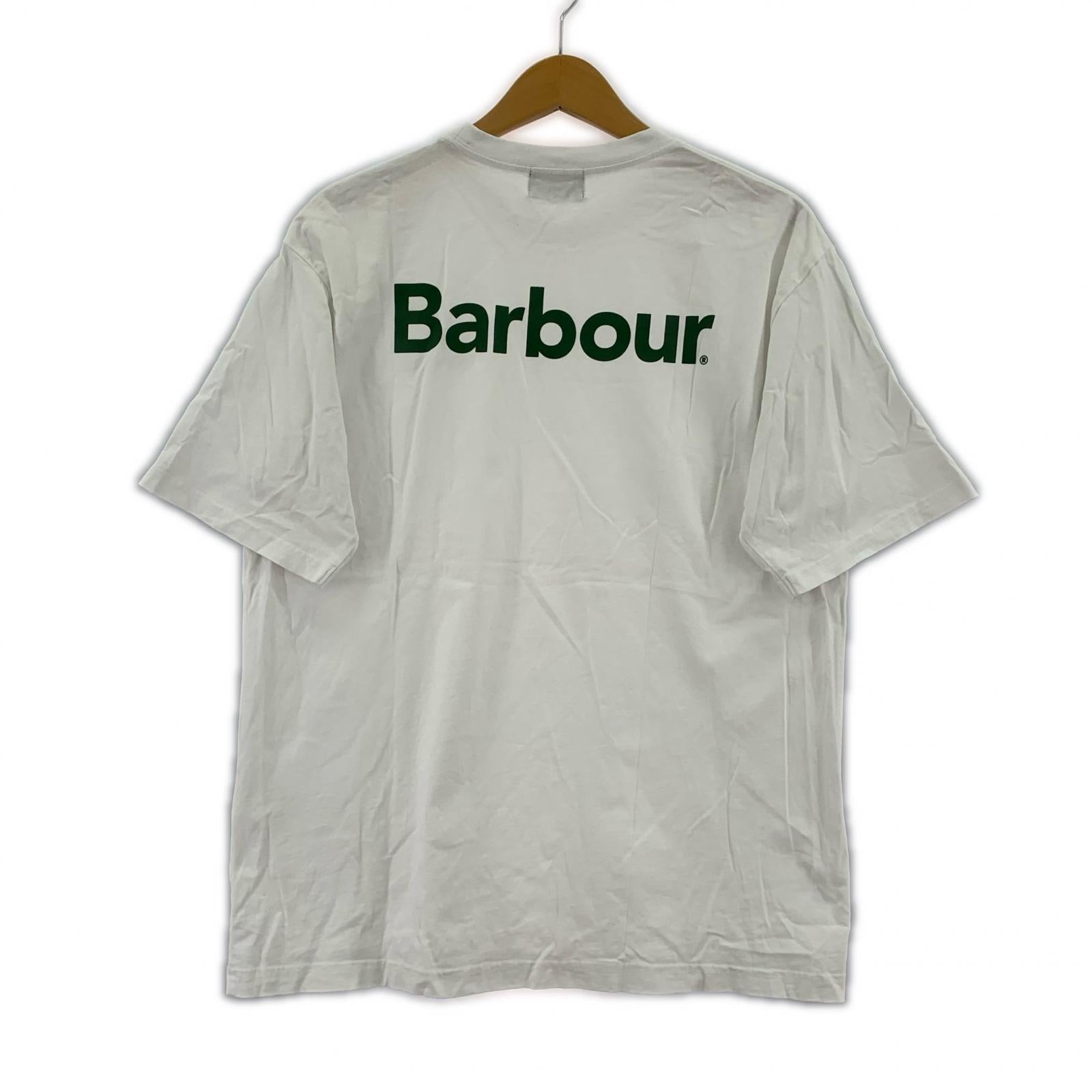 半袖Tシャツ Barbour バックプリントベーシックT 241MTSG004 白 ホワイト