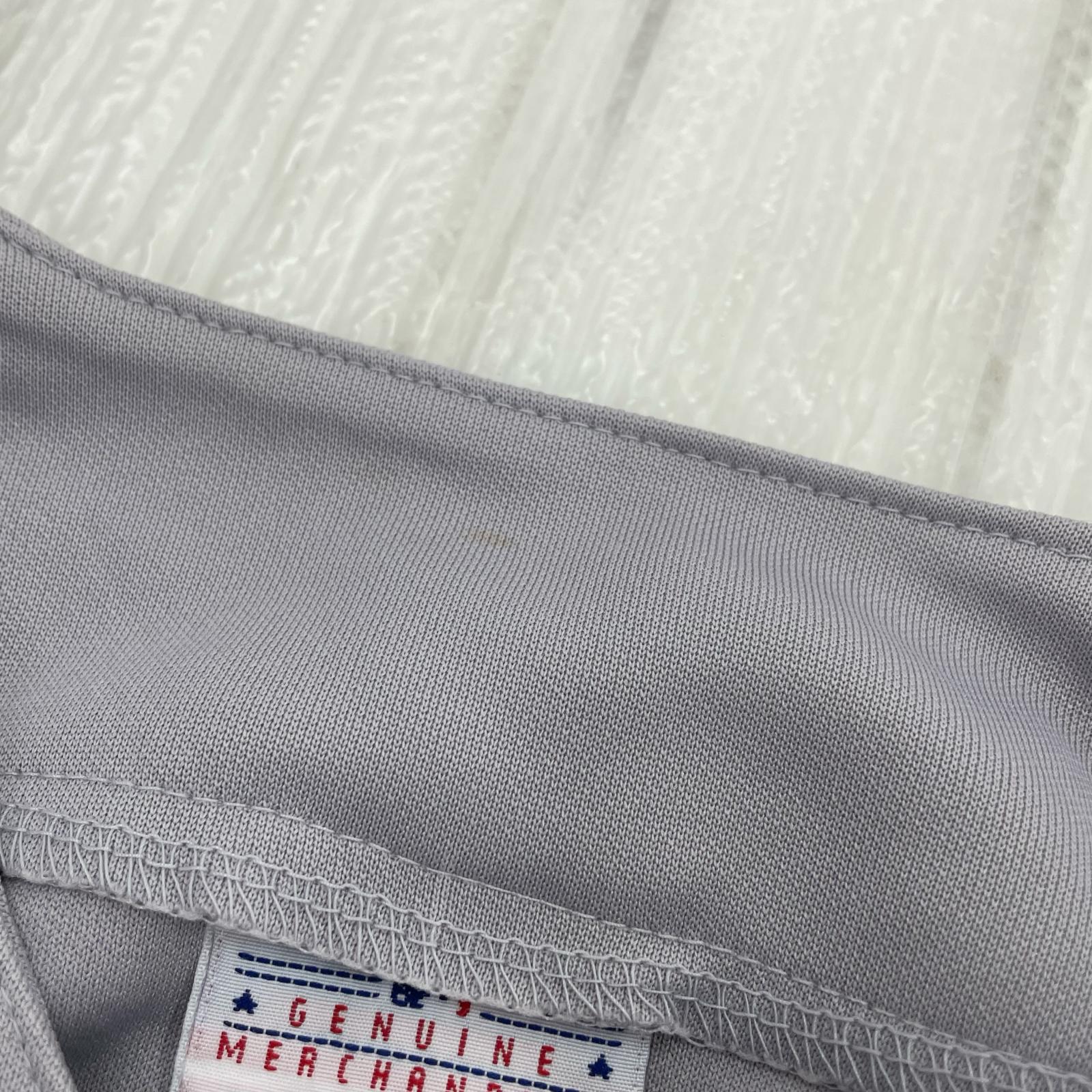 半袖シャツ 00s Majestic 韓国製 NEW YORK ベースボールシャツ XL グレー