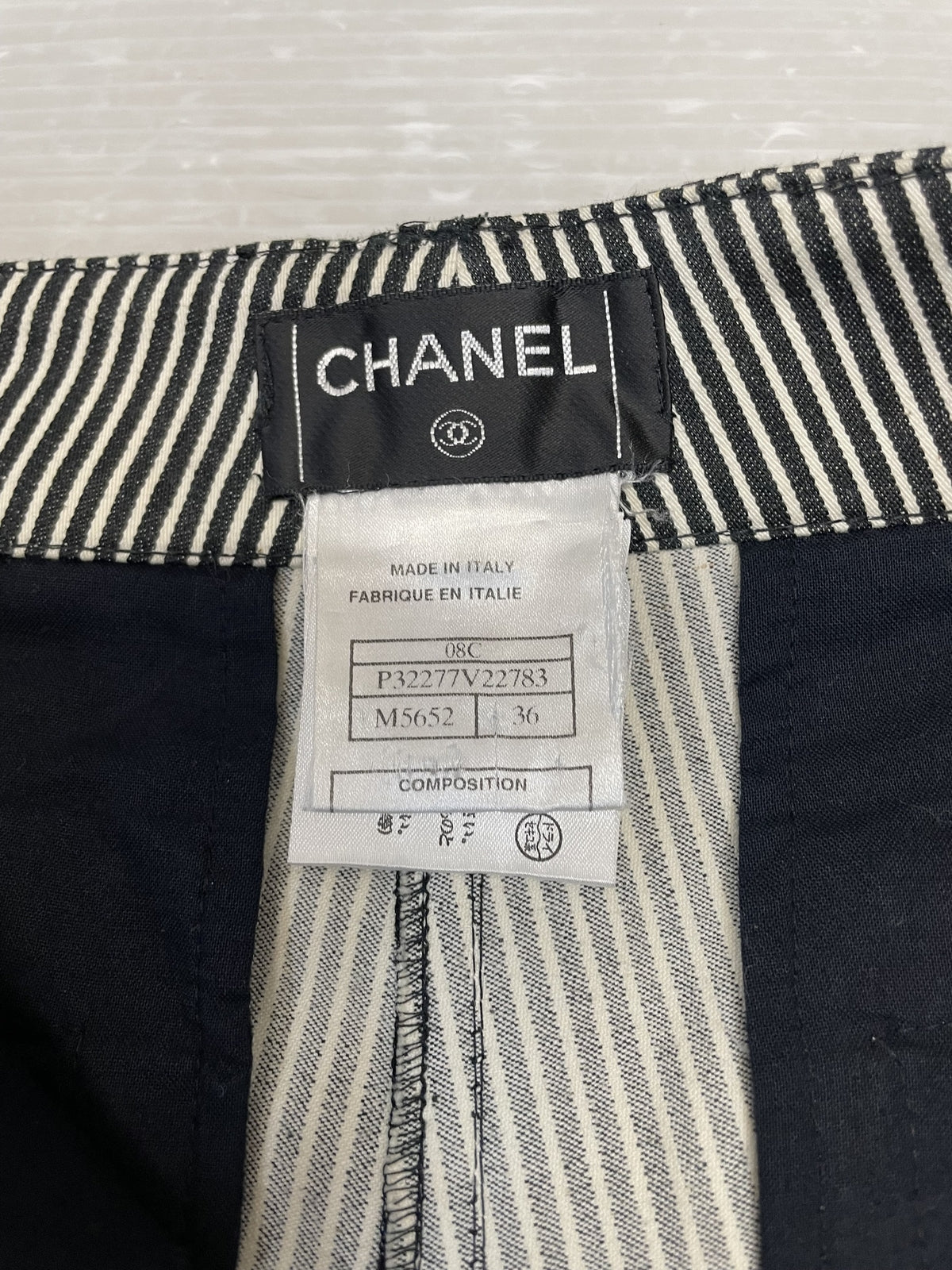CHANEL ストライプショーツ 36