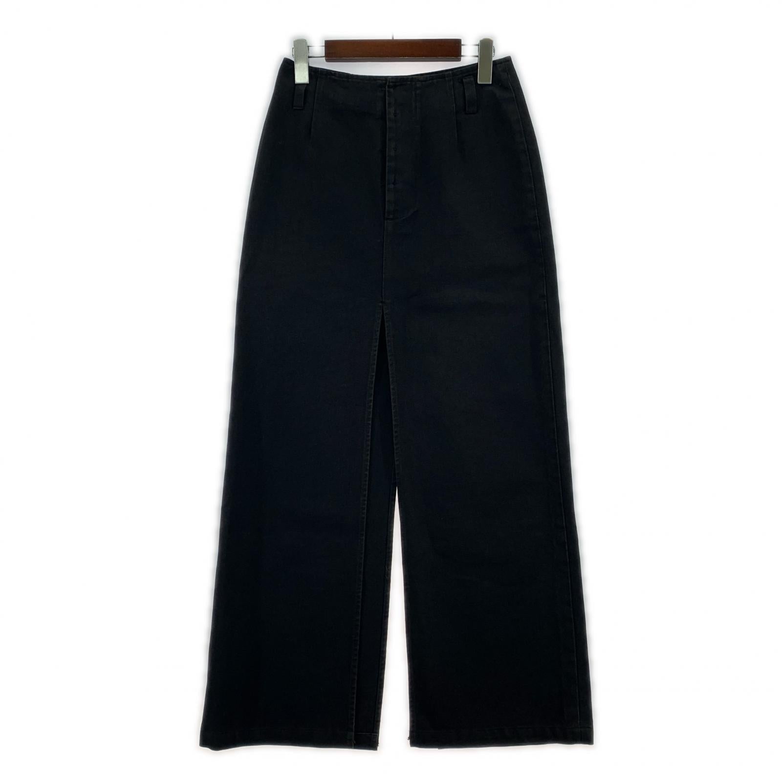 ロングスカート MAISON MARGIELA ⑥ ここのえ期 オーバースリット ブラックデニムスカート 40 黒 40 ブラック