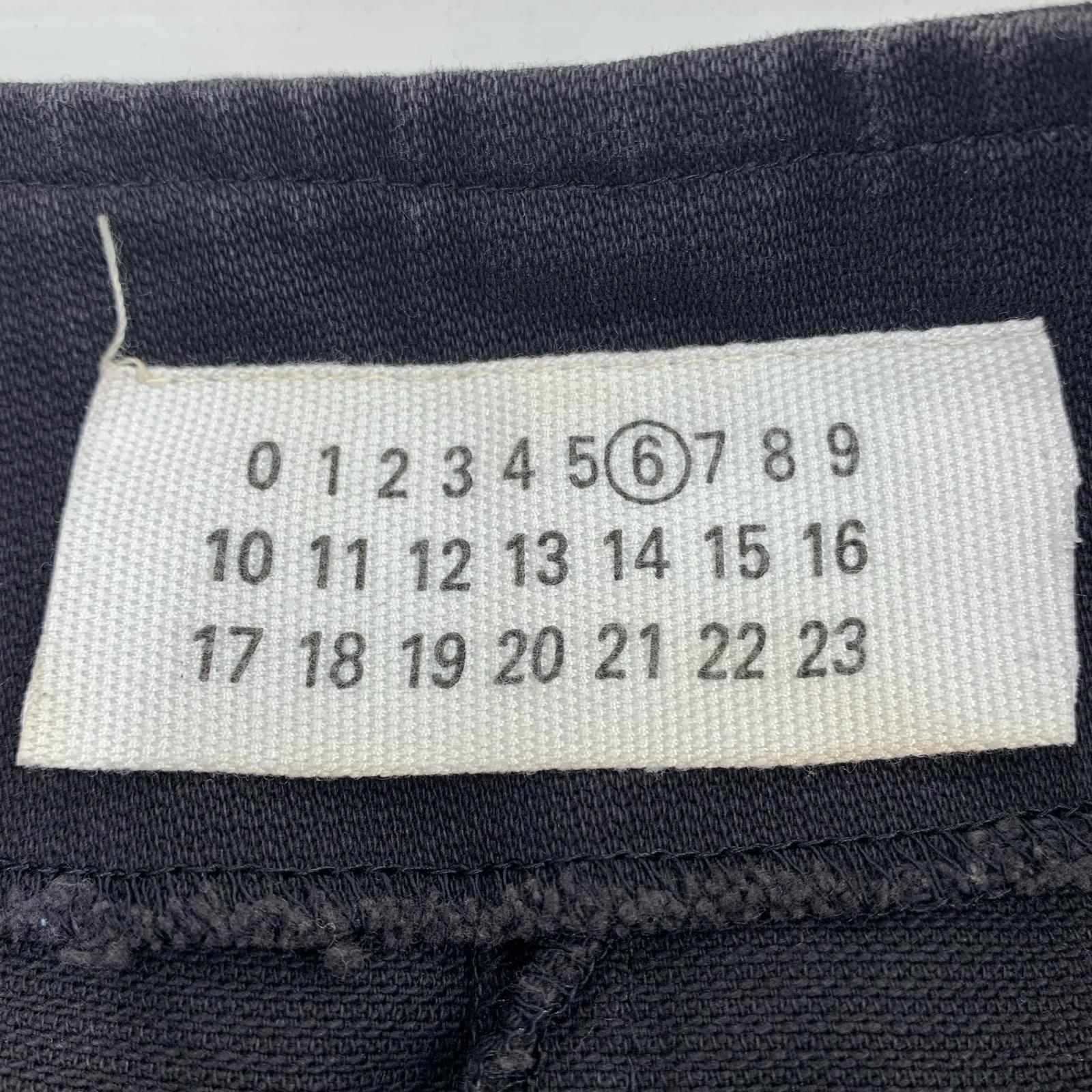 ロングスカート MAISON MARGIELA ⑥ ここのえ期 オーバースリット ブラックデニムスカート 40 黒 40 ブラック