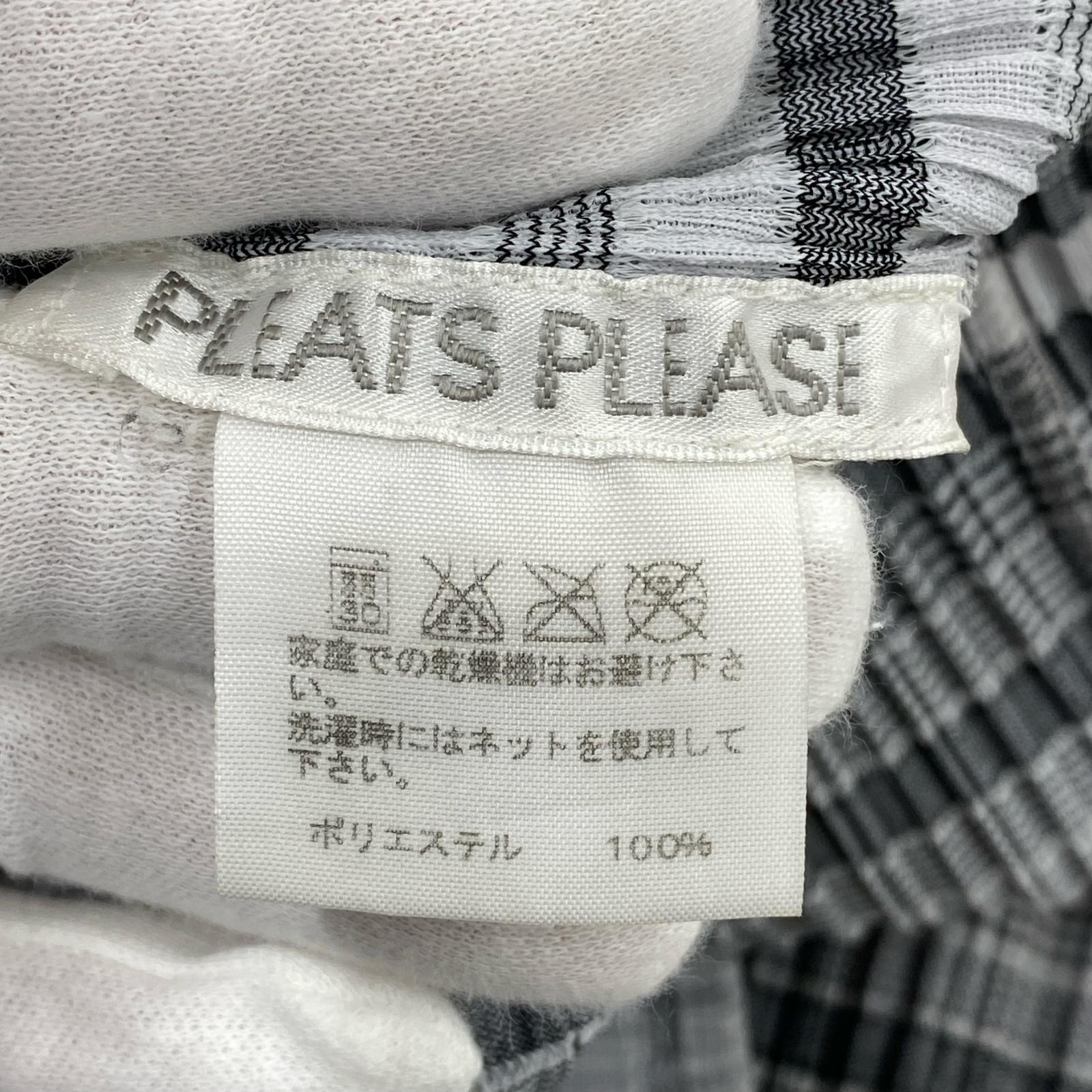 長袖Tシャツ PLEATS PLEASE ISSEY MIYAKE ボーダープリーツカットソー 3 グレー グレー