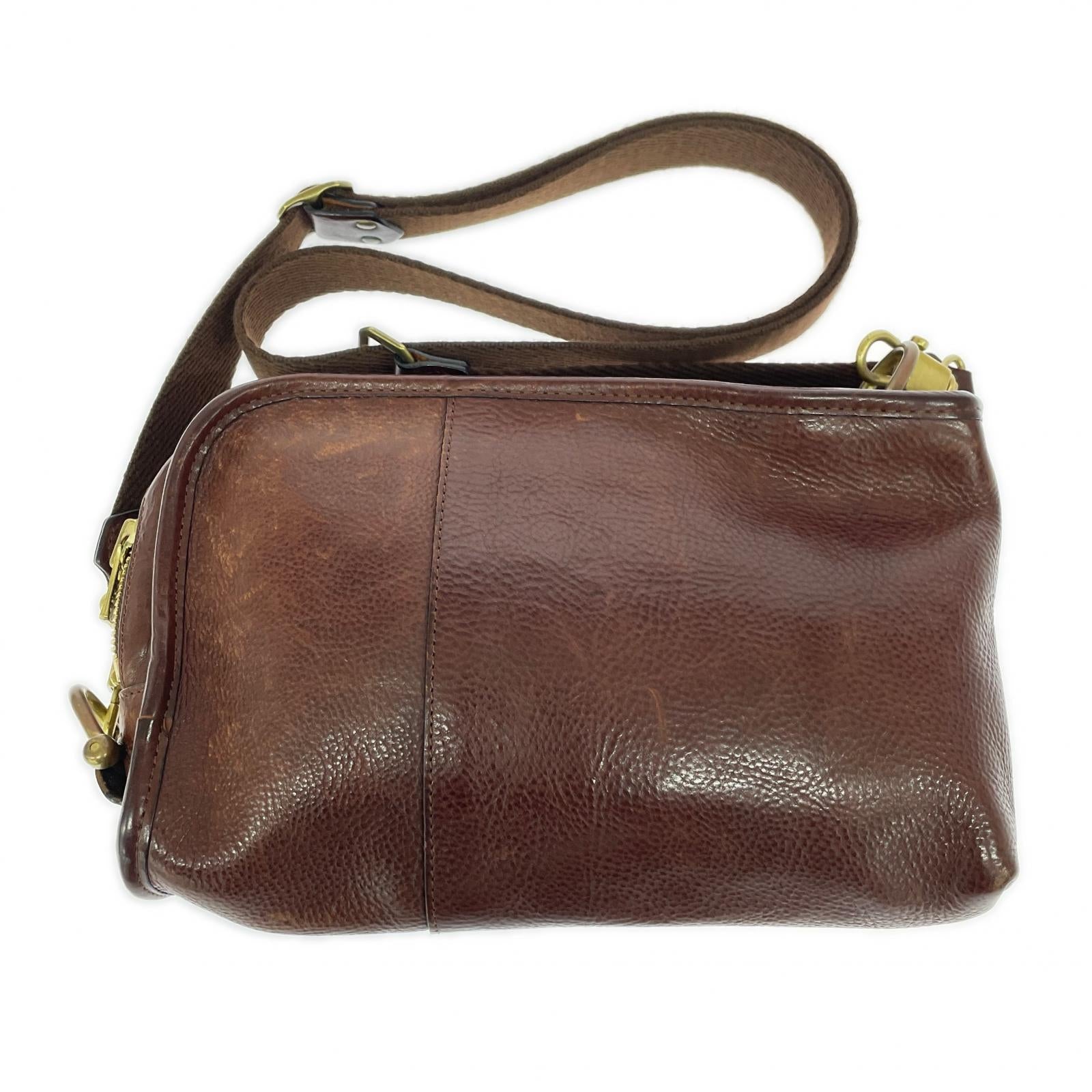 ショルダーバッグ WILD SWANS ミネルバボックス レザーショルダーバッグ 茶 ブラウン