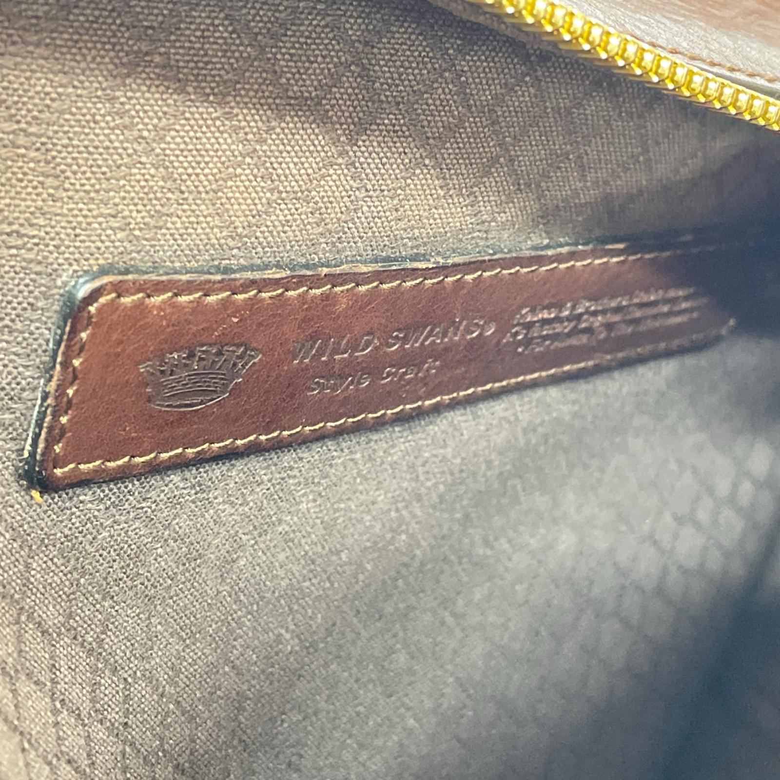 ショルダーバッグ WILD SWANS ミネルバボックス レザーショルダーバッグ 茶 ブラウン