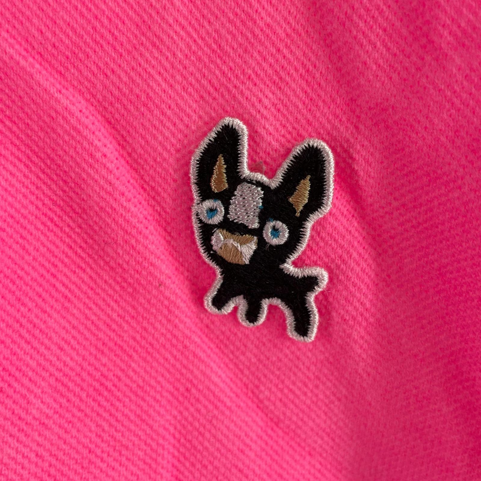 ポロシャツ 犬ワッペン (M) ピンク M ピンク