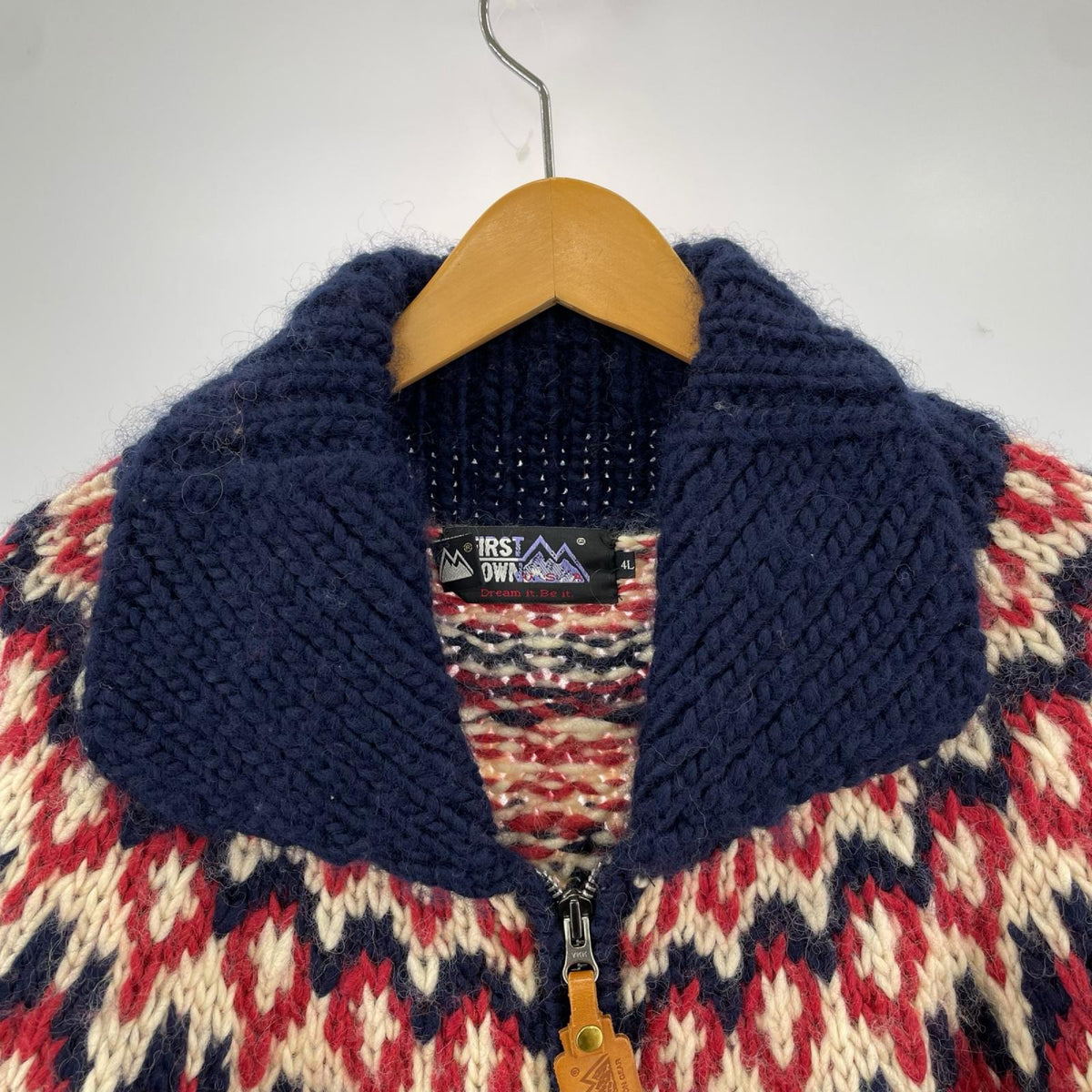 ニット カウチンニット 4L NVY