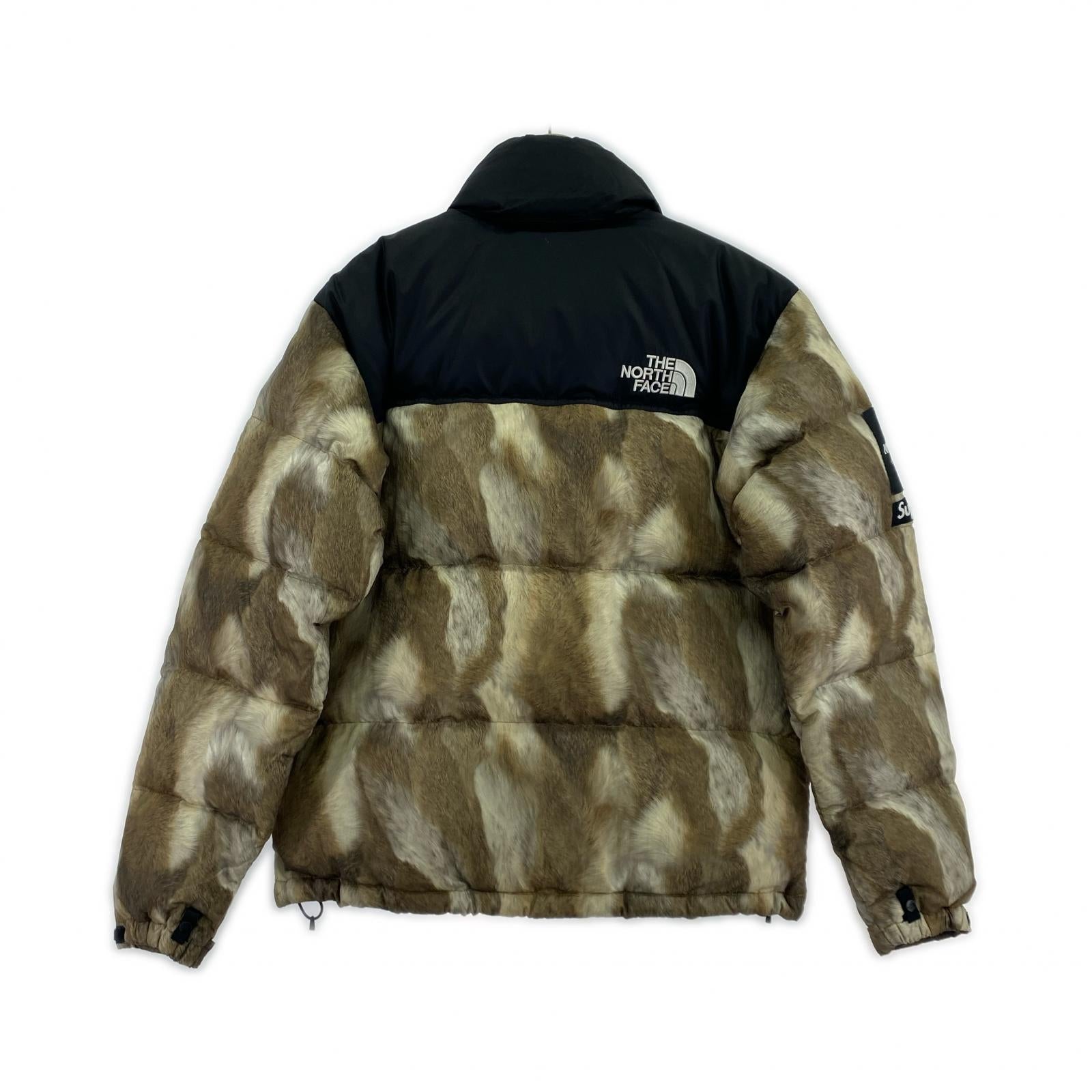ダウンジャケット ×Supreme 13AW FUR PRINT NUPTSE JACKET S S