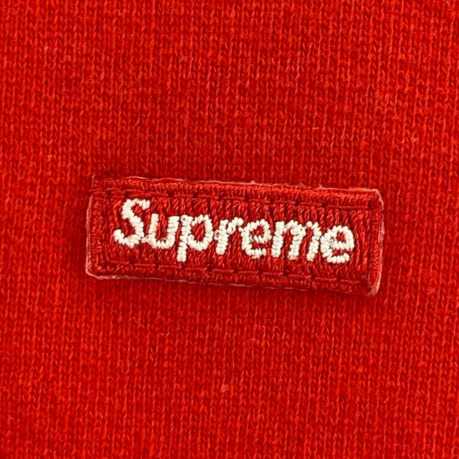 スウェット 18ss small box logo contrast crewneck M レッド