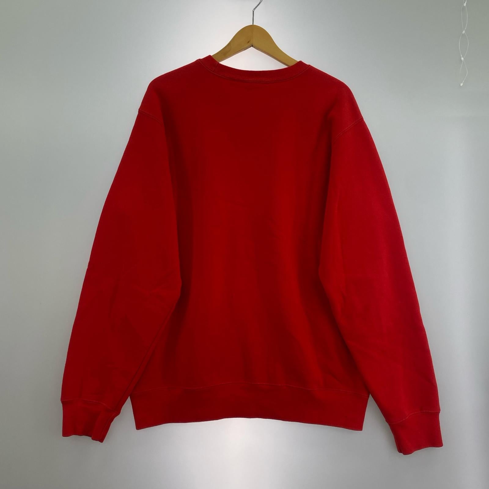 スウェット 18ss small box logo contrast crewneck M レッド