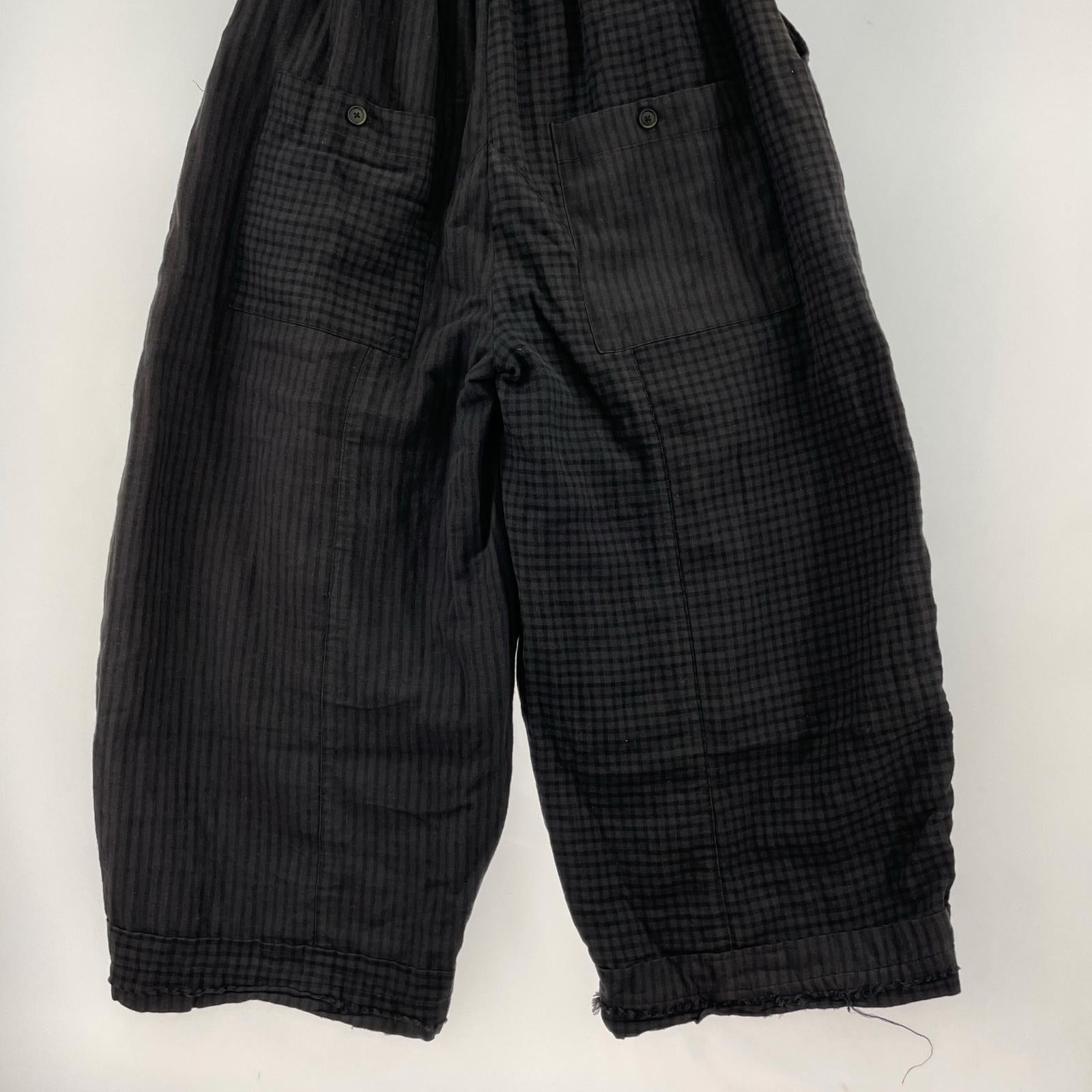 パンツ alexander manamis 25ss CHECK PATNS ブラック