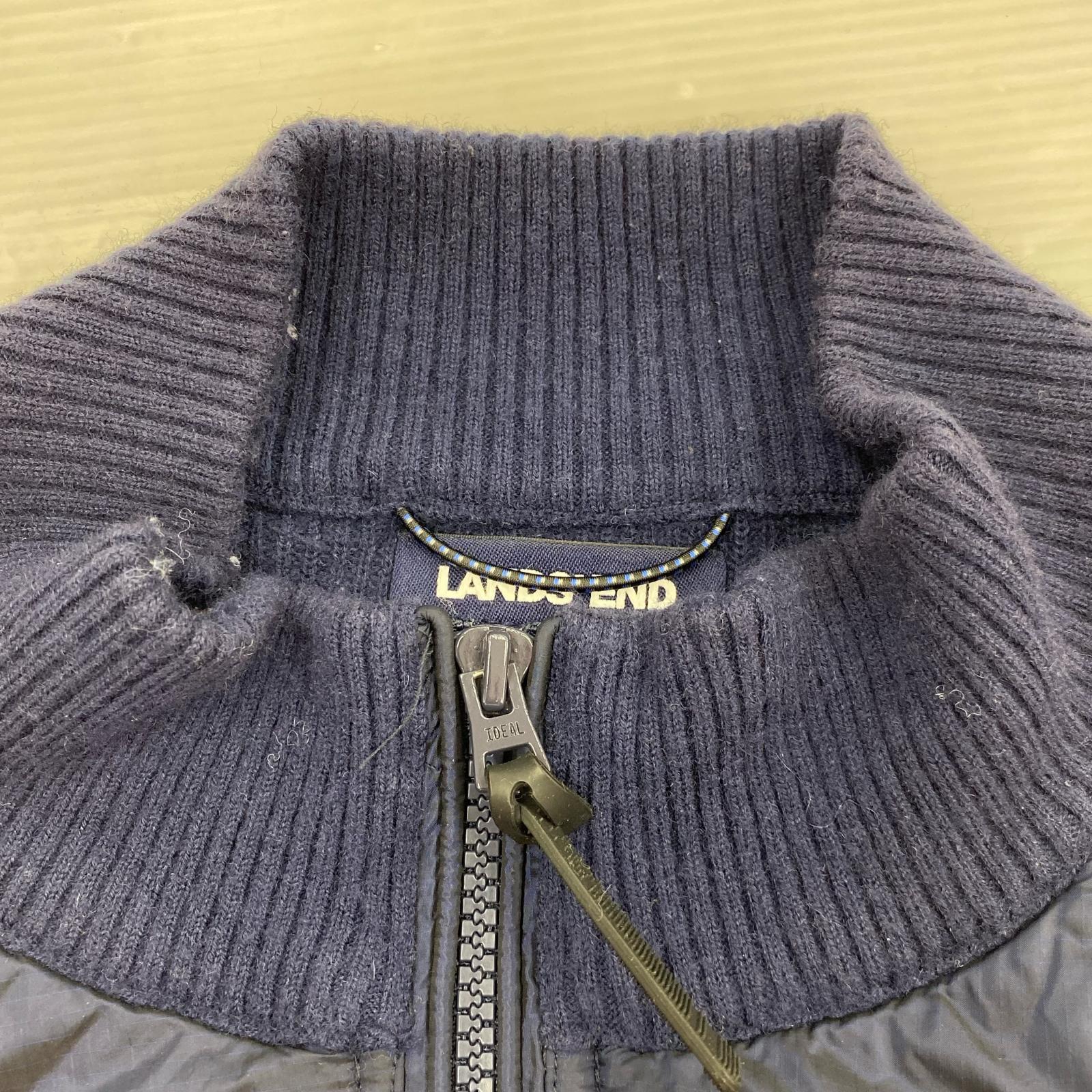 ジャケット LAND'S END ニットダウン L ネイビー