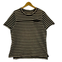 半袖Tシャツ ボーダー ブラウン