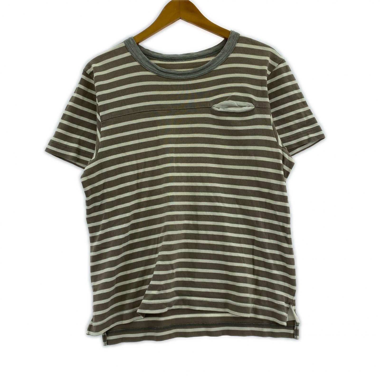 半袖Tシャツ ボーダー ベージュ