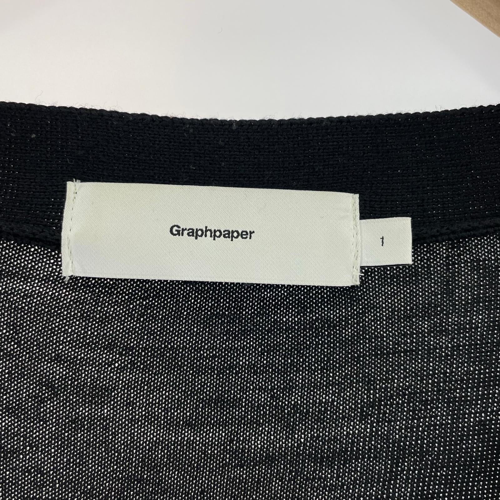 その他トップス Graphpaper HIGH GAUGE KNIT CARDIGAN 1 GU193-80082B 1 ブラック