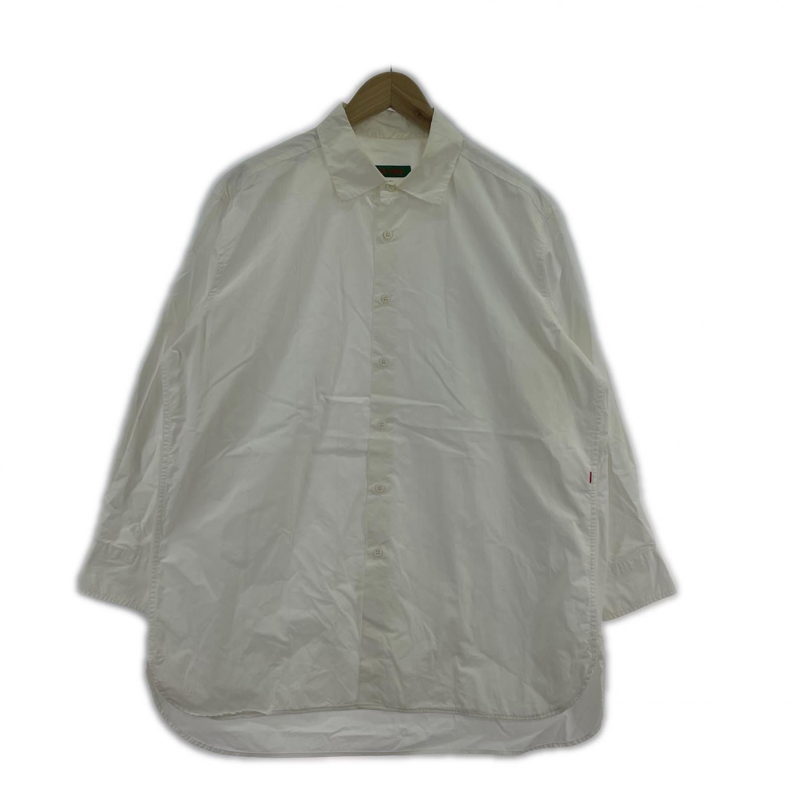 長袖シャツ CASEY CASEY BIG RACCOURCIE SHIRT M M ホワイト