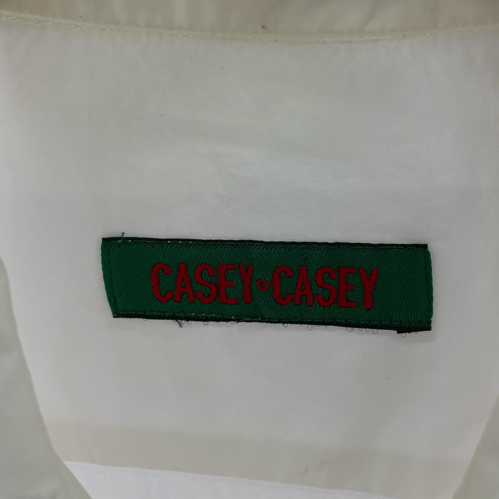 長袖シャツ CASEY CASEY BIG RACCOURCIE SHIRT M M ホワイト
