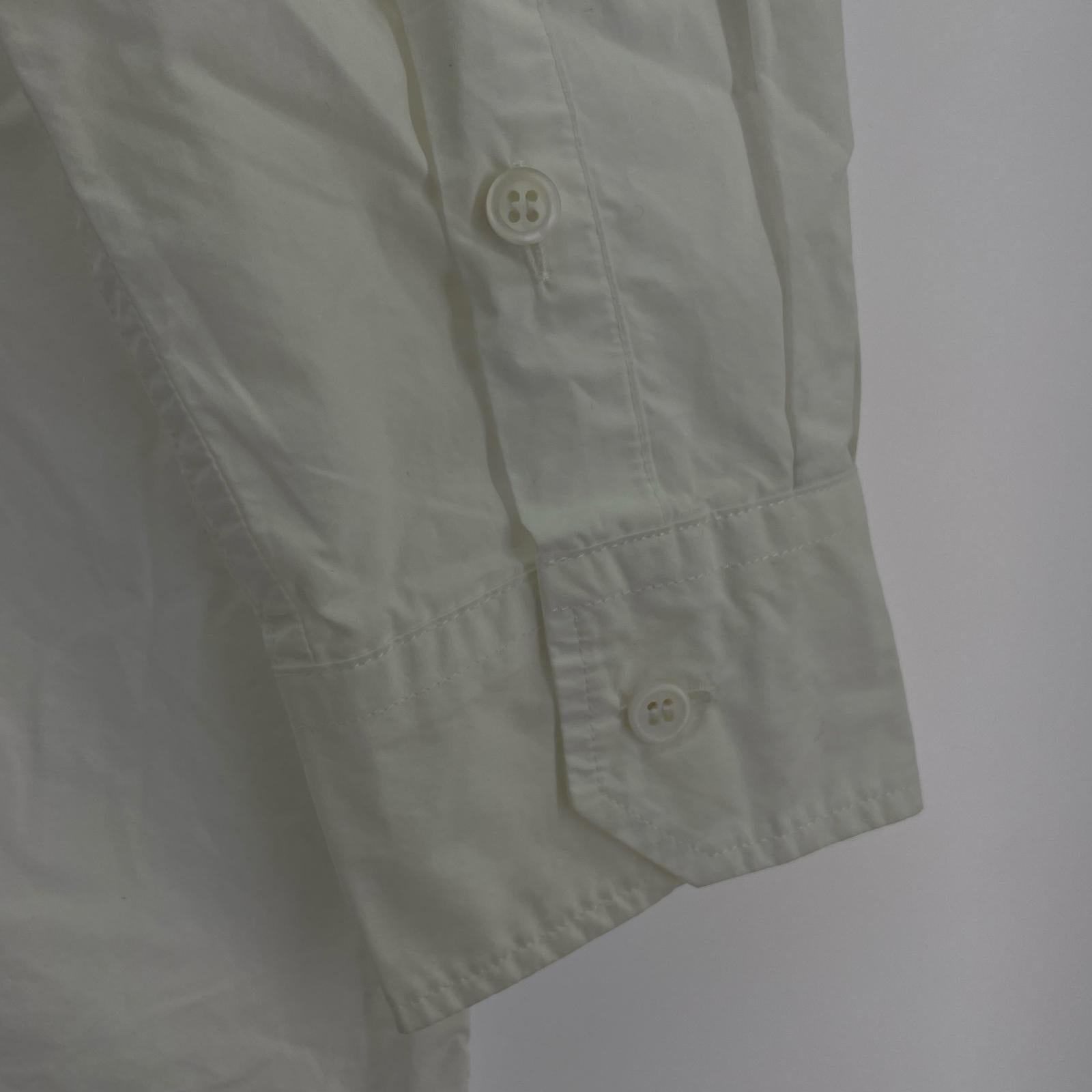 長袖シャツ CASEY CASEY BIG RACCOURCIE SHIRT M M ホワイト