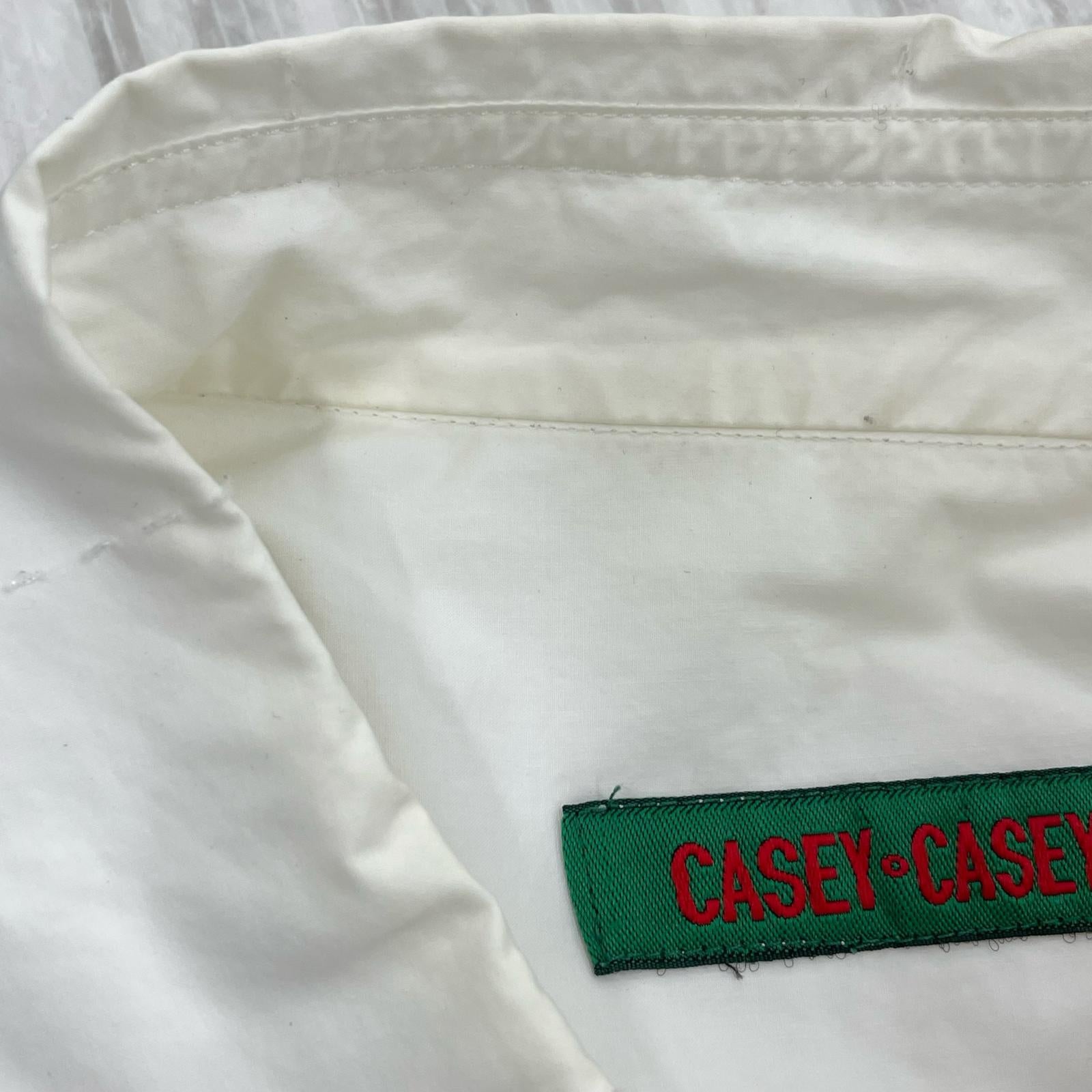 長袖シャツ CASEY CASEY BIG RACCOURCIE SHIRT M M ホワイト