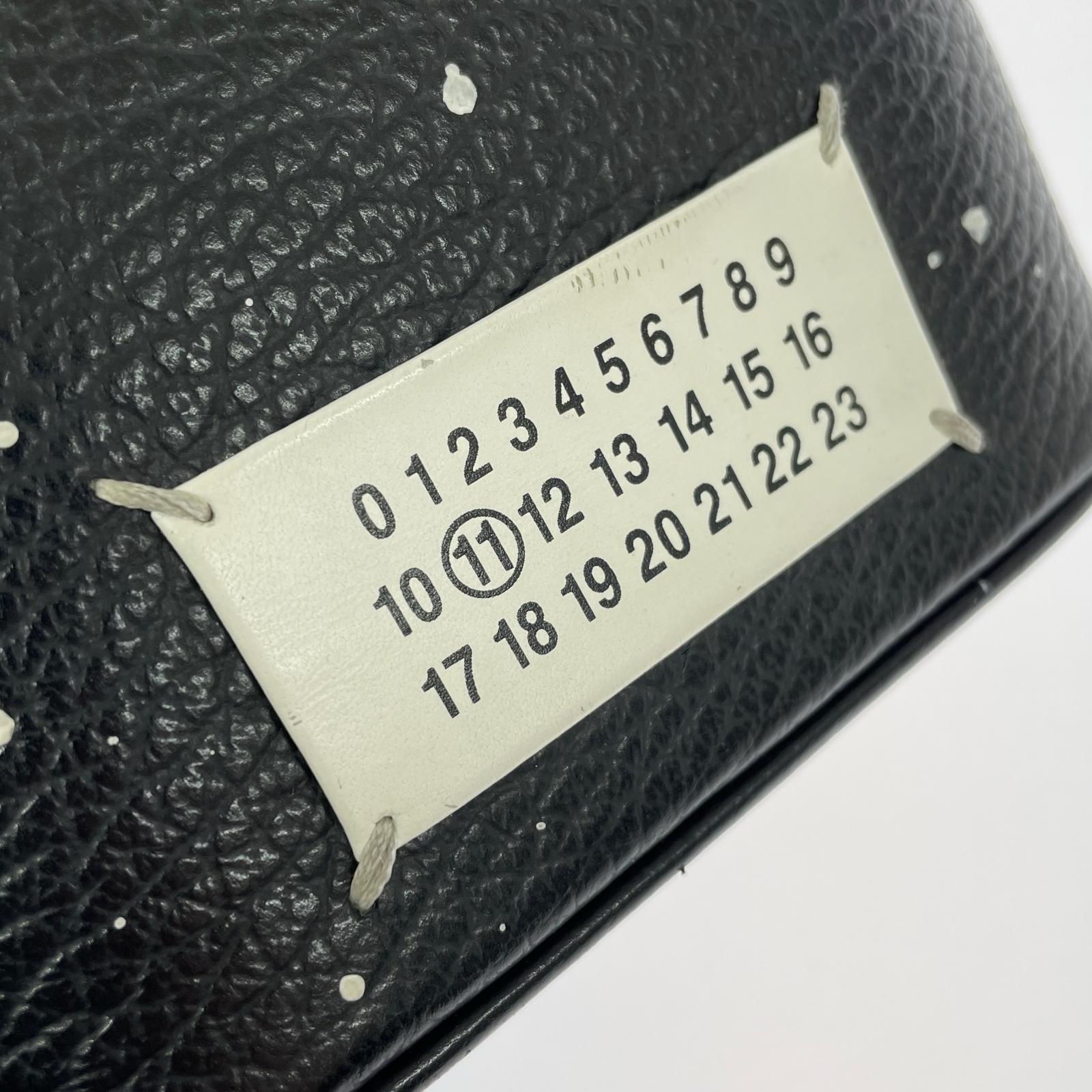 ショルダーバッグ MAISON MARGIELA 5AC ペインティング バケットバッグ 黒 ブラック