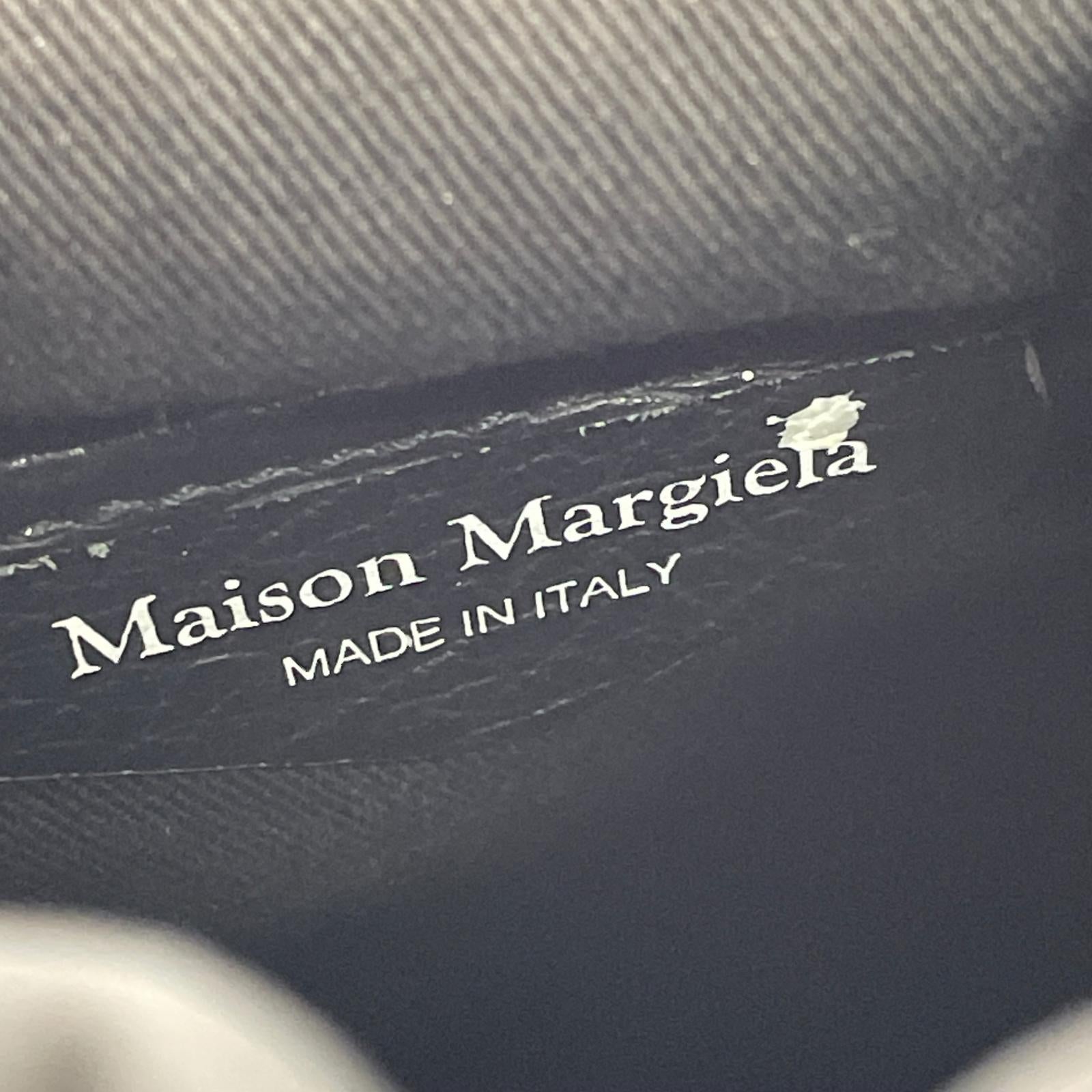ショルダーバッグ MAISON MARGIELA 5AC ペインティング バケットバッグ 黒 ブラック